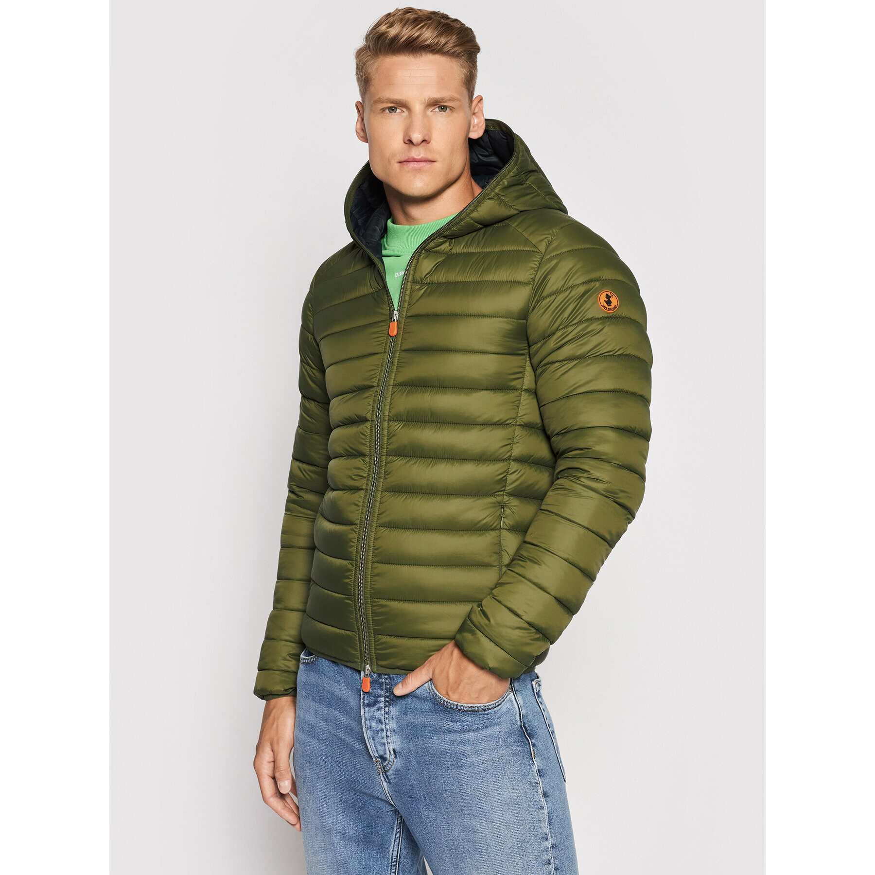 Save The Duck Пухено яке D30650M GIGA13 Зелен Regular Fit - Pepit.bg