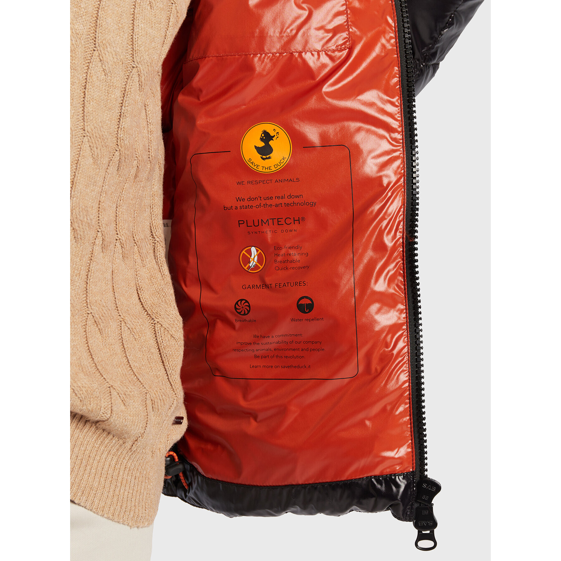 Save The Duck Пухено яке D30816M LUCK15 Черен Regular Fit - Pepit.bg