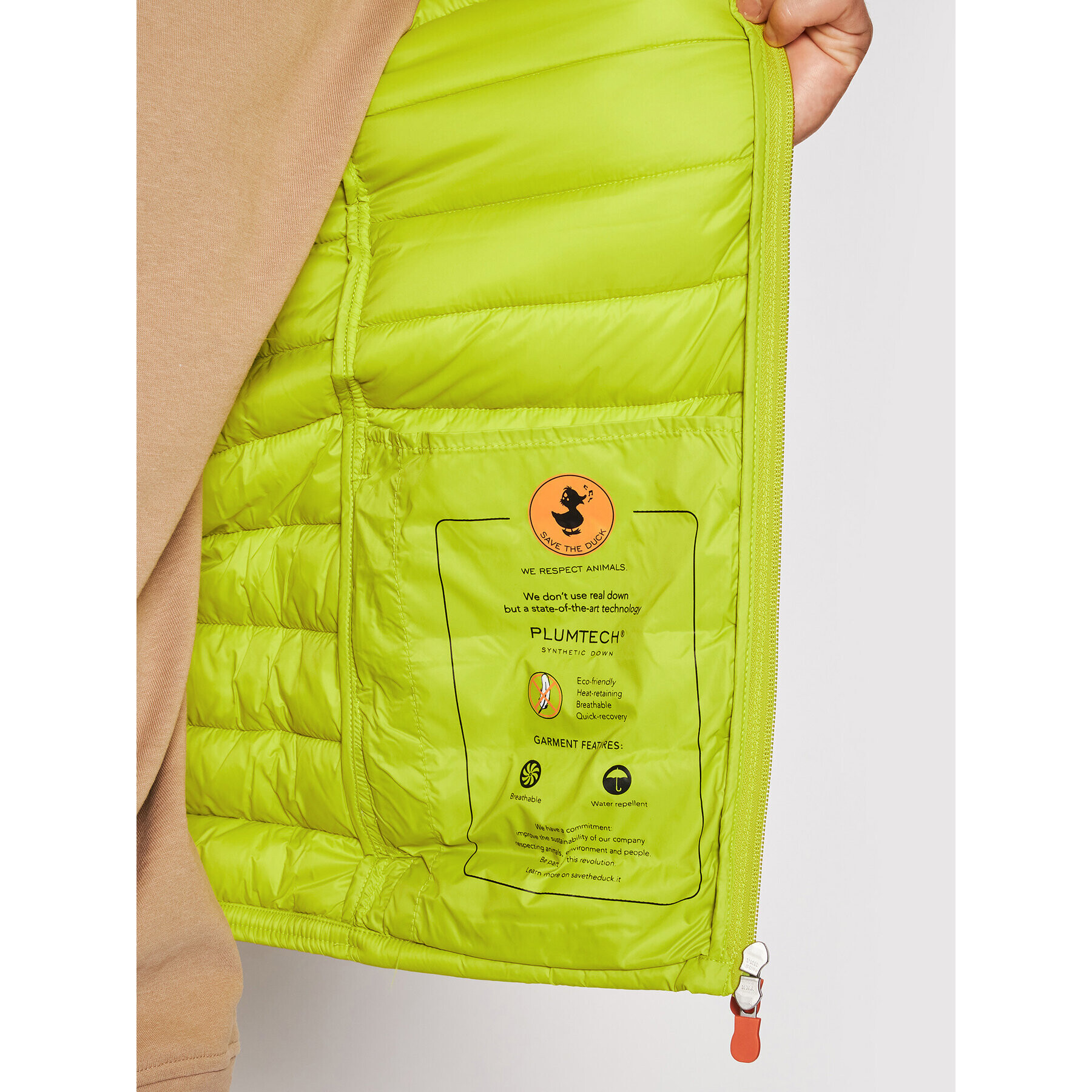 Save The Duck Пухено яке D32430M GIGA13 Зелен Regular Fit - Pepit.bg