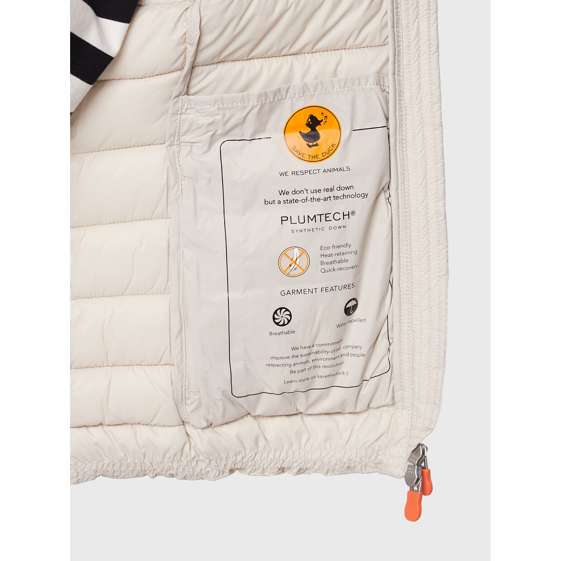 Save The Duck Пухено яке D39760W GIGA15 Бежов Regular Fit - Pepit.bg