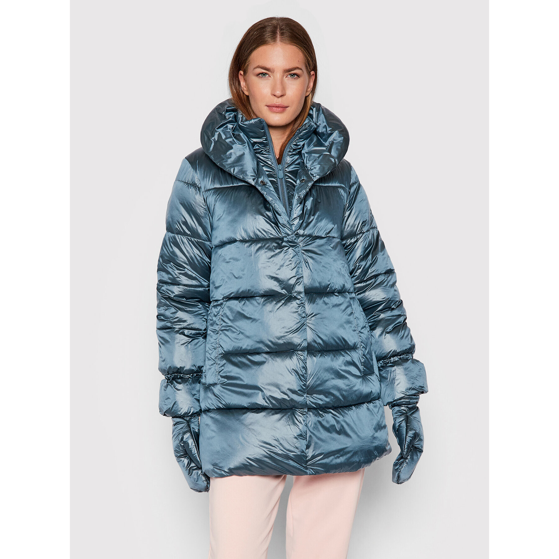 Save The Duck Пухено яке D40202W GLAM13 Син Regular Fit - Pepit.bg
