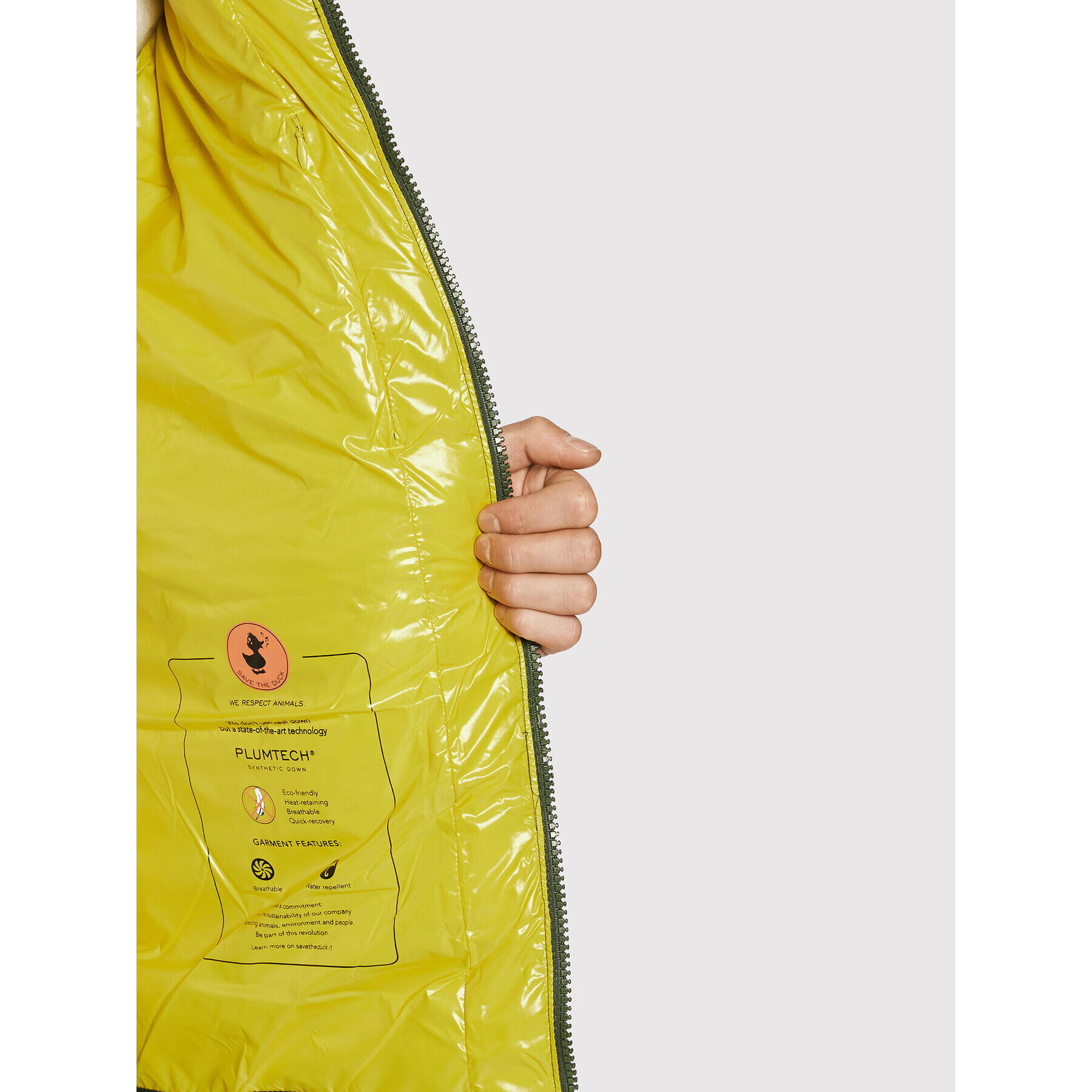 Save The Duck Пухено яке D40292M LUCK13 Зелен Regular Fit - Pepit.bg