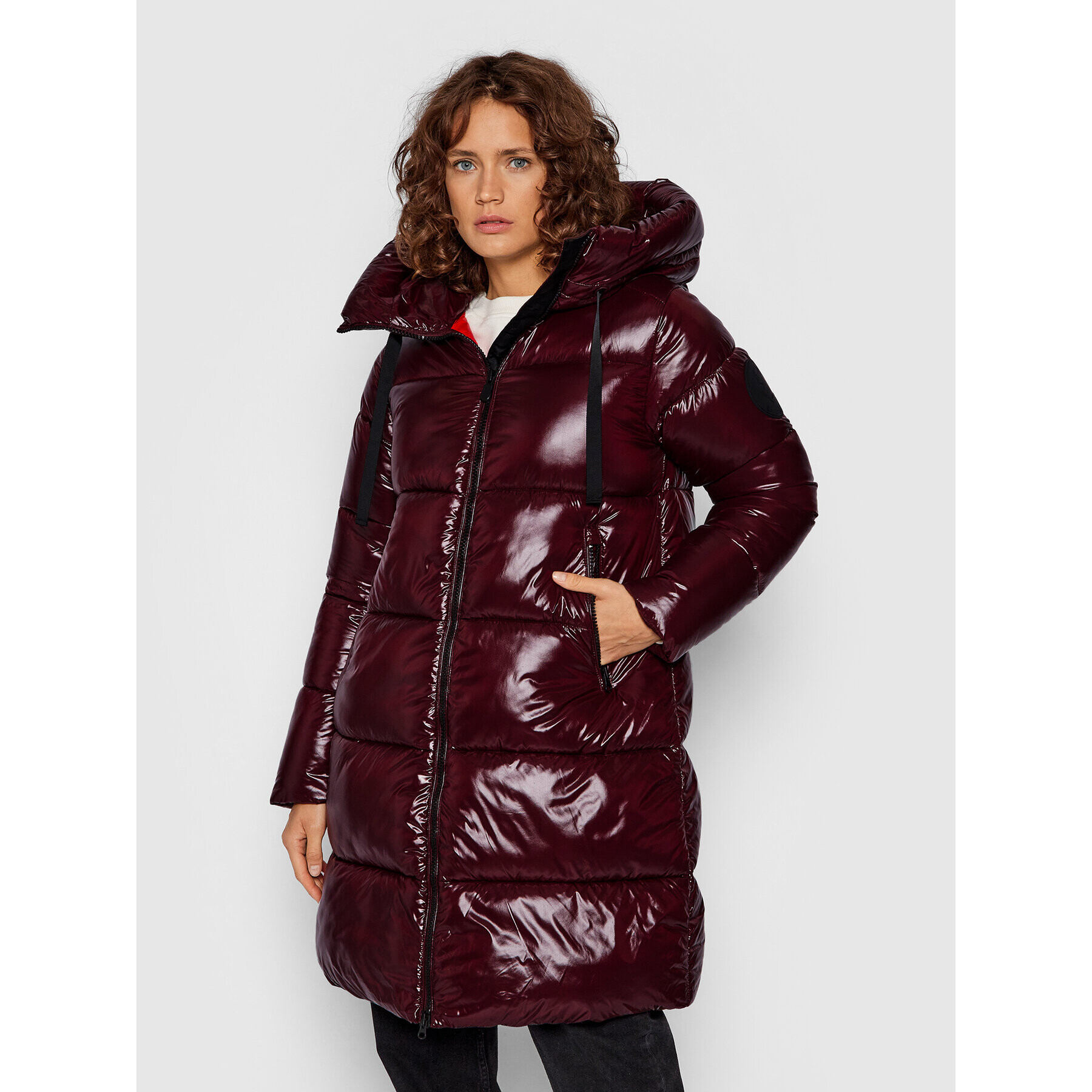 Save The Duck Пухено яке D45510W LUCK13 Бордо Regular Fit - Pepit.bg