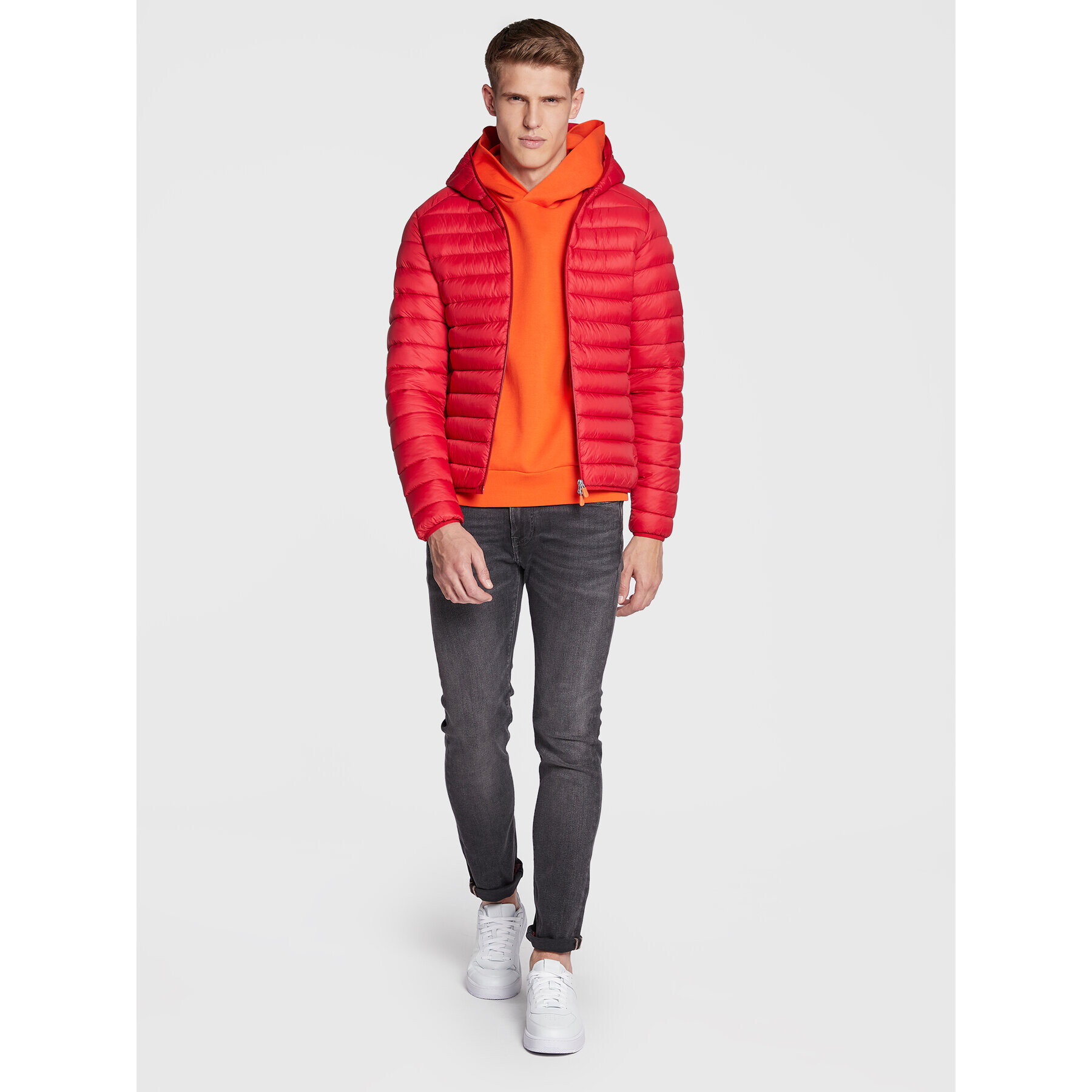 Save The Duck Пухено яке D30650M GIGA15 Червен Regular Fit - Pepit.bg