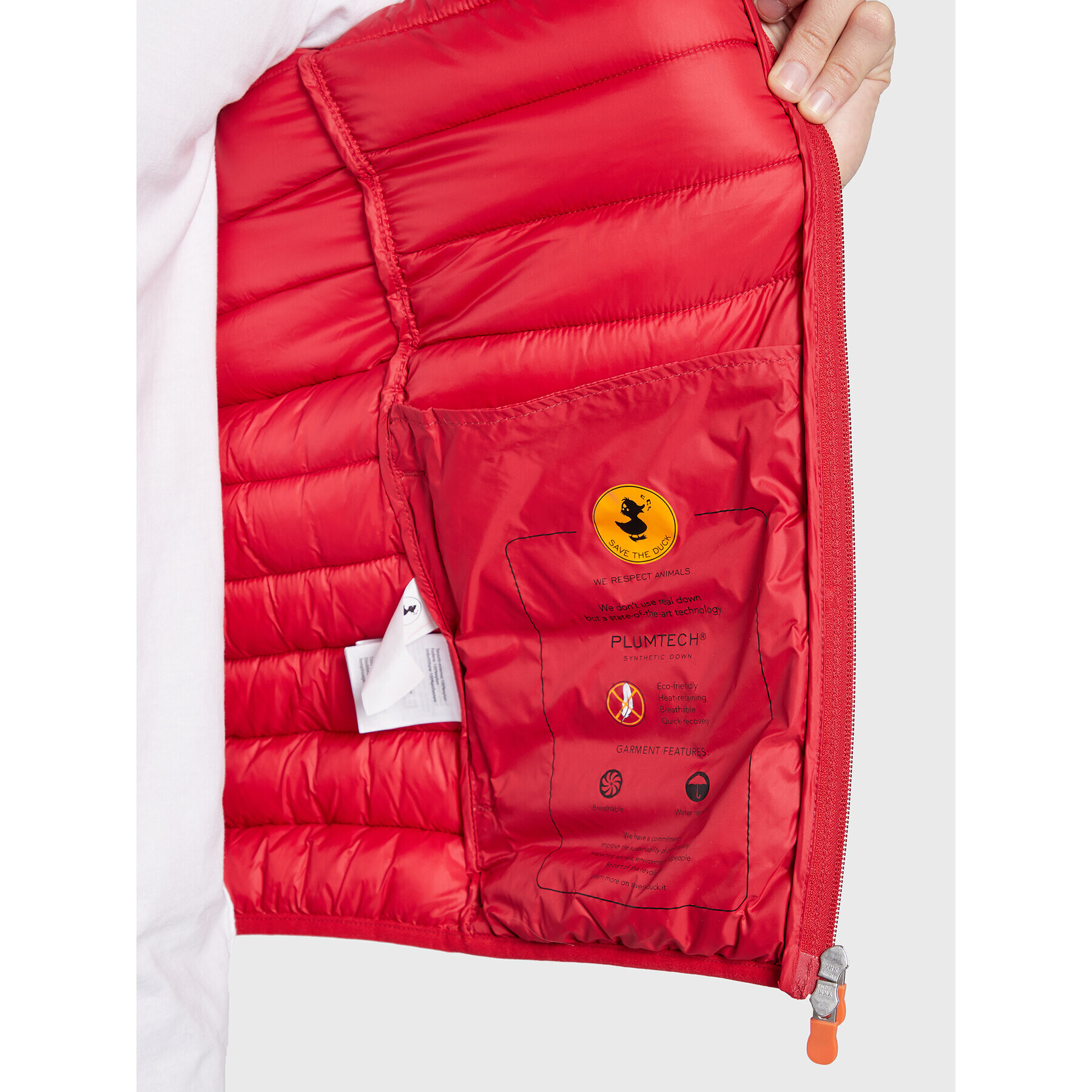 Save The Duck Пухено яке D30650M GIGA15 Червен Regular Fit - Pepit.bg