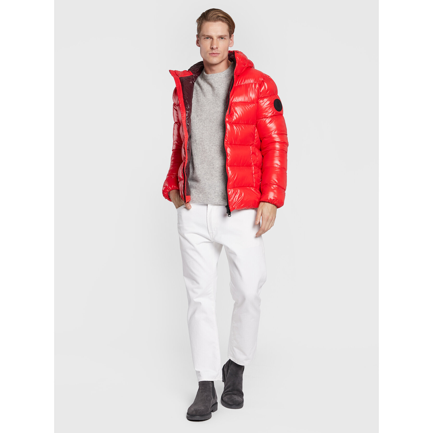 Save The Duck Пухено яке D30816M LUCK15 Червен Regular Fit - Pepit.bg