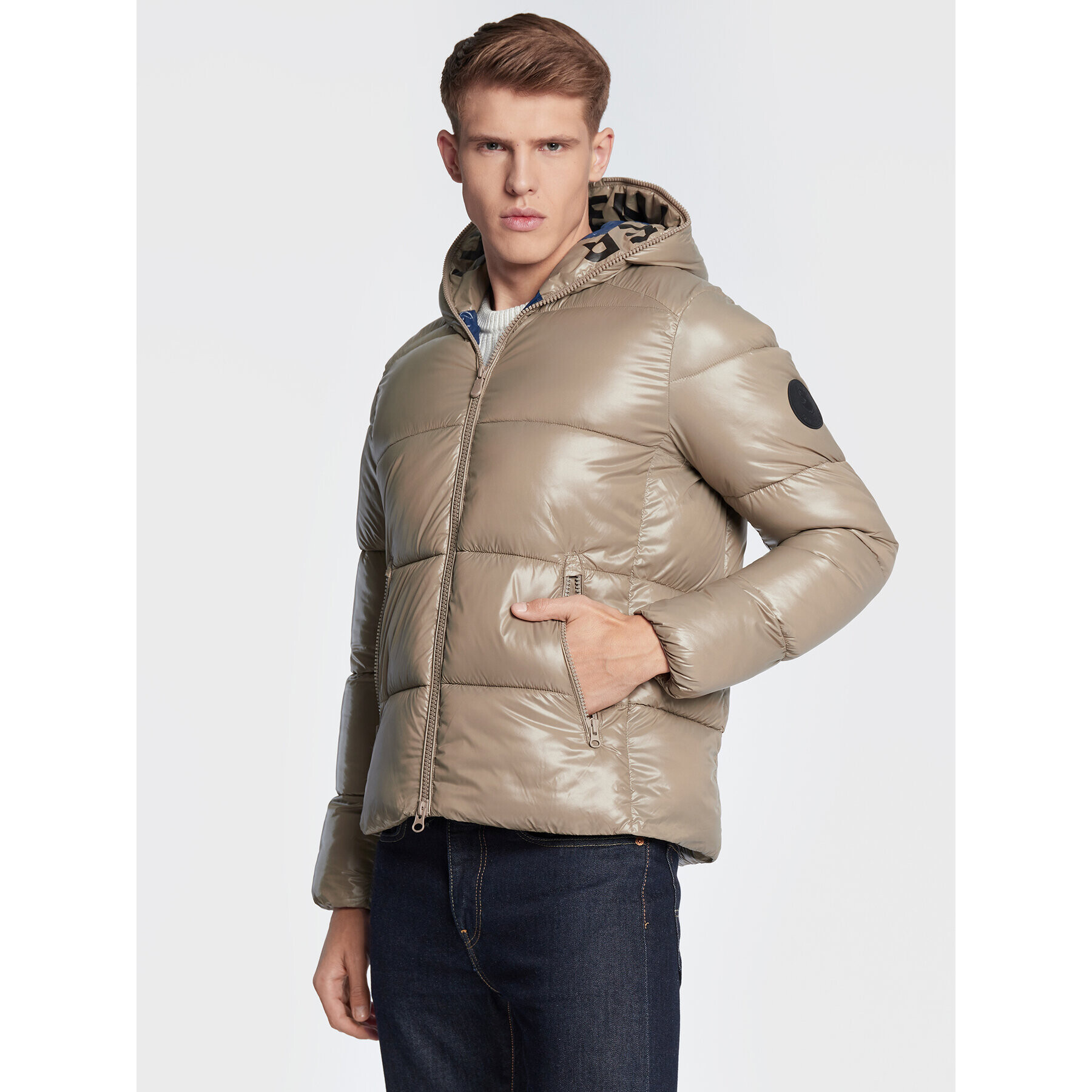 Save The Duck Пухено яке D31280M LUCK15 Бежов Regular Fit - Pepit.bg