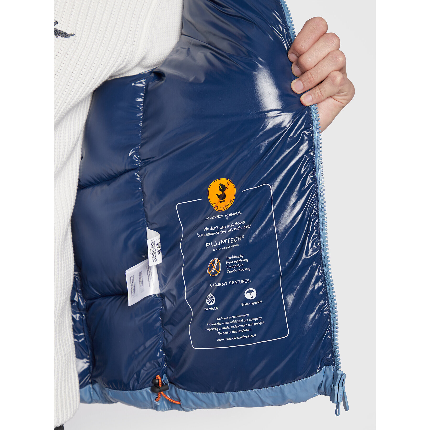 Save The Duck Пухено яке D31280M LUCK15 Син Regular Fit - Pepit.bg