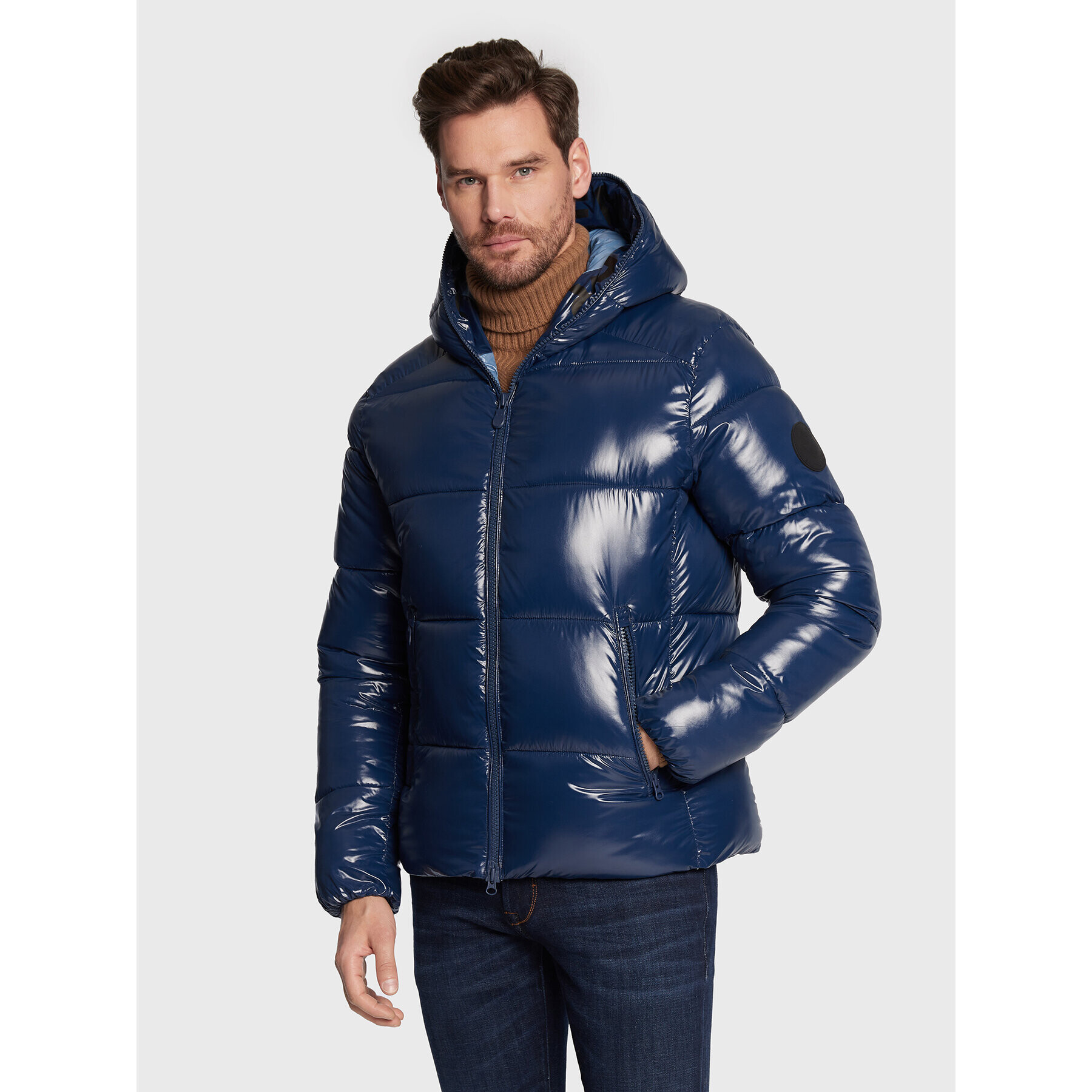 Save The Duck Пухено яке D31280M LUCK15 Тъмносин Regular Fit - Pepit.bg