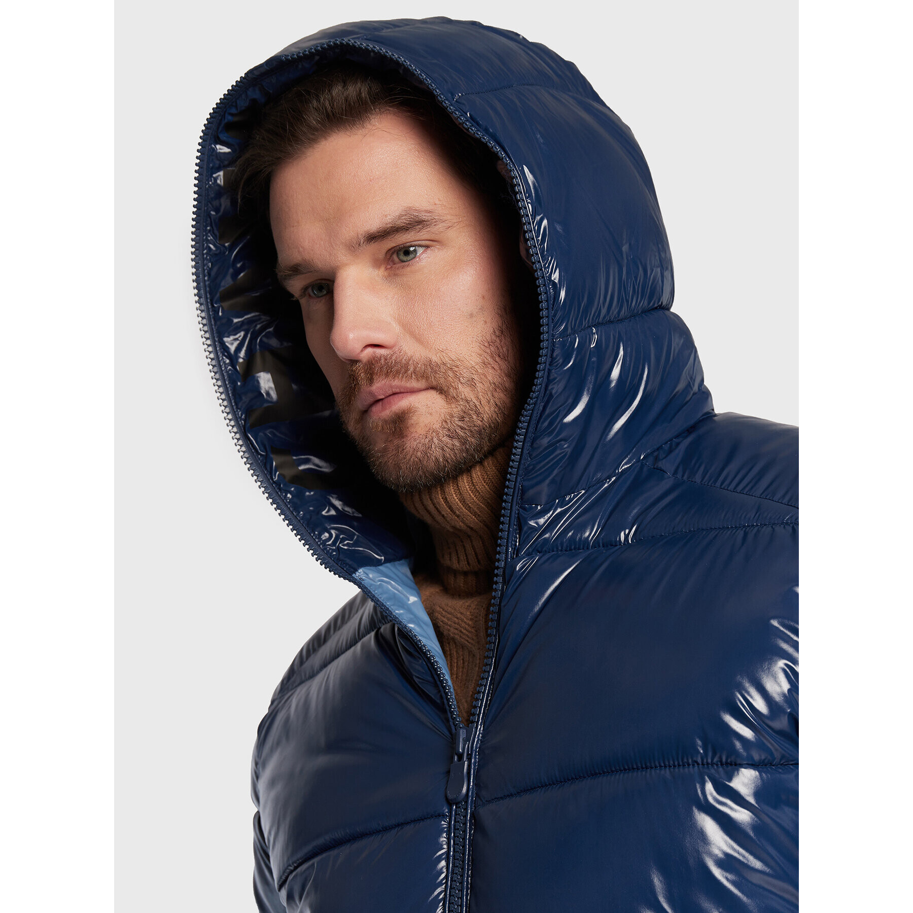Save The Duck Пухено яке D31280M LUCK15 Тъмносин Regular Fit - Pepit.bg