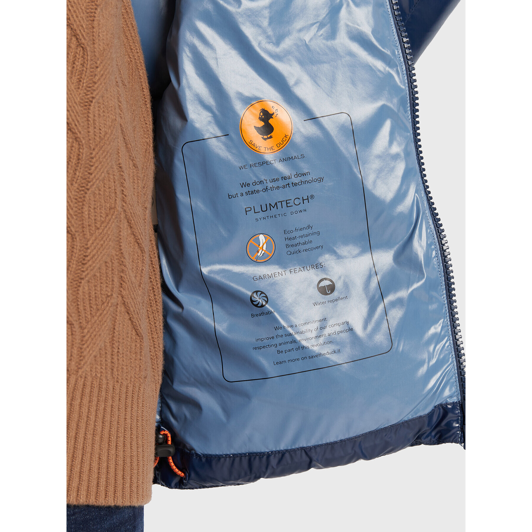 Save The Duck Пухено яке D31280M LUCK15 Тъмносин Regular Fit - Pepit.bg
