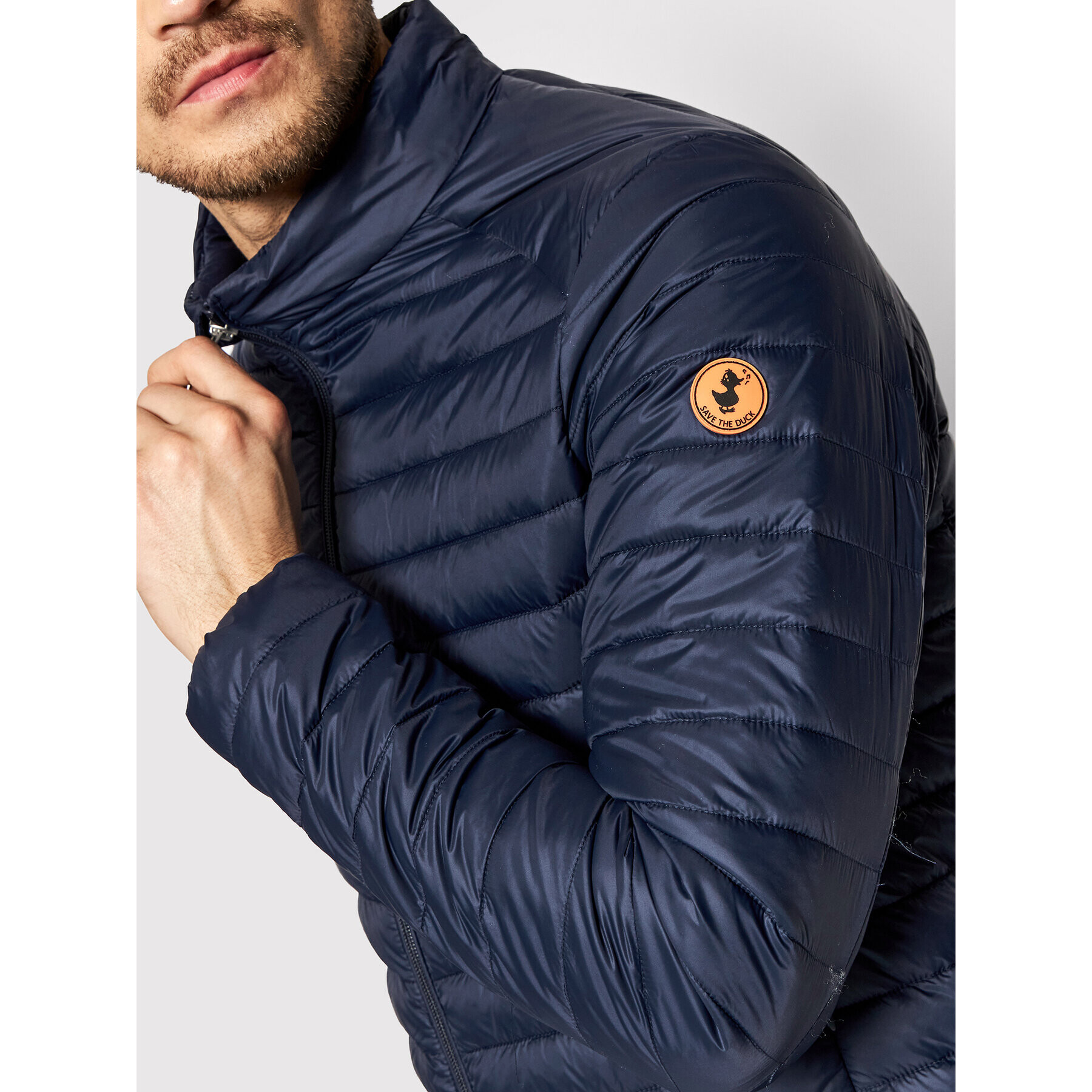 Save The Duck Пухено яке D32430M GIGA14 Тъмносин Regular Fit - Pepit.bg