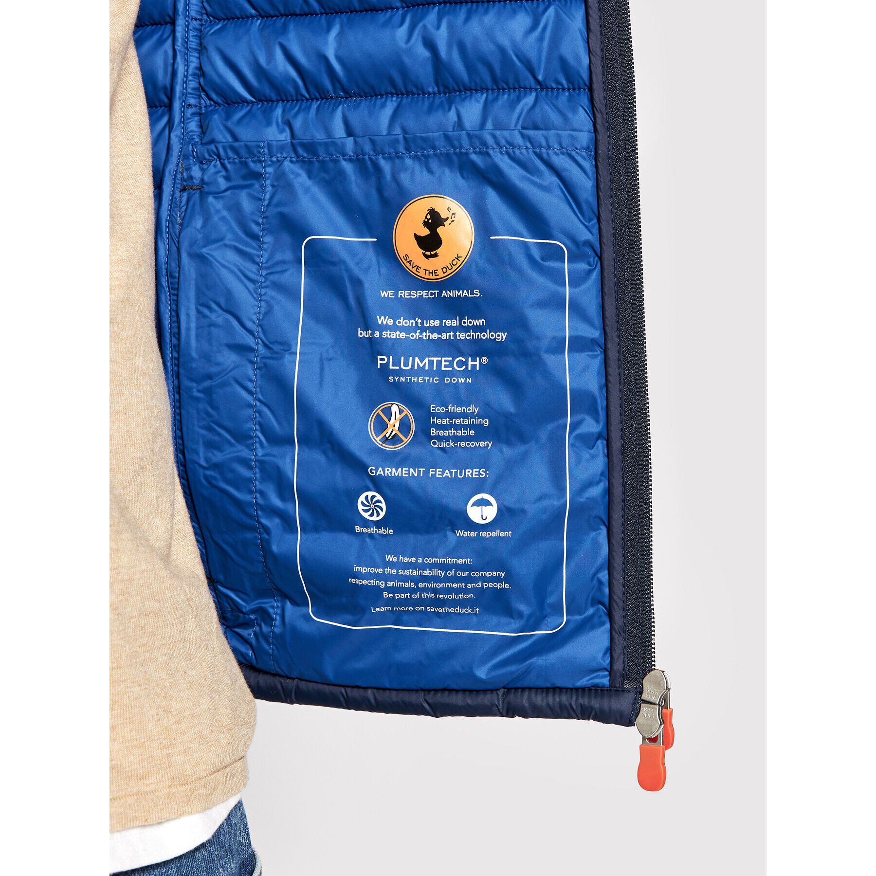 Save The Duck Пухено яке D32430M GIGA14 Тъмносин Regular Fit - Pepit.bg