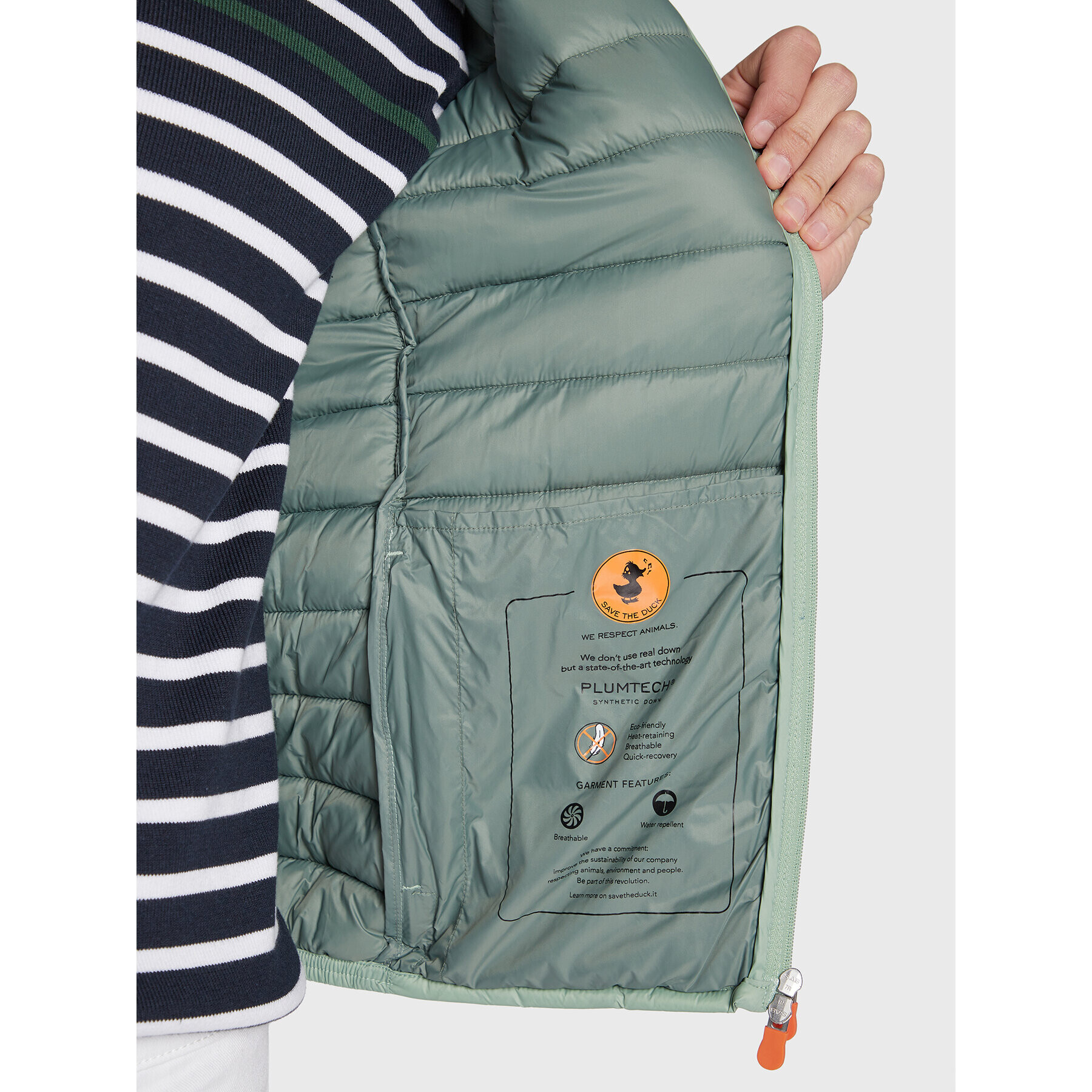 Save The Duck Пухено яке D32430M GIGA15 Зелен Regular Fit - Pepit.bg