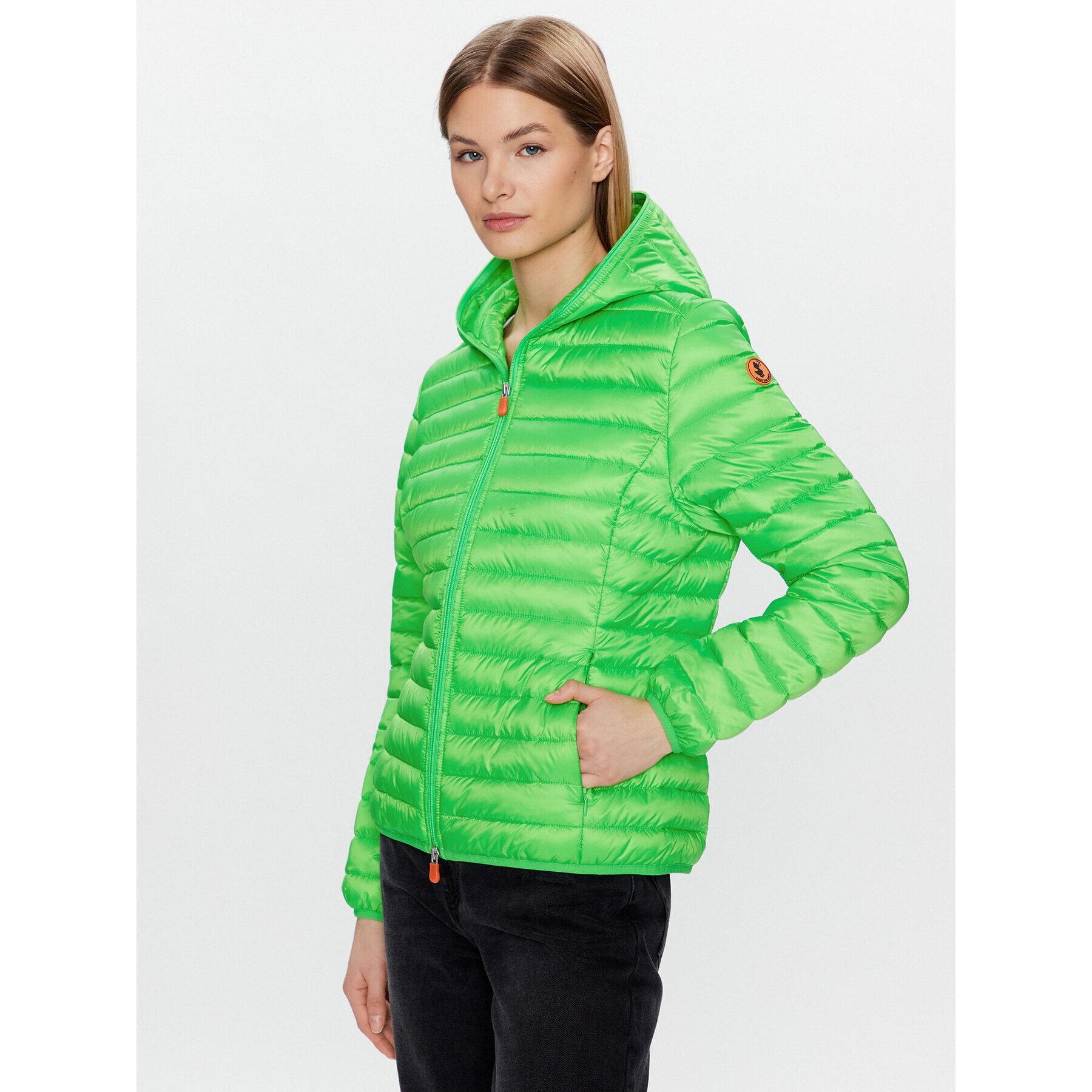 Save The Duck Пухено яке D33620W FLUO16 Зелен Regular Fit - Pepit.bg