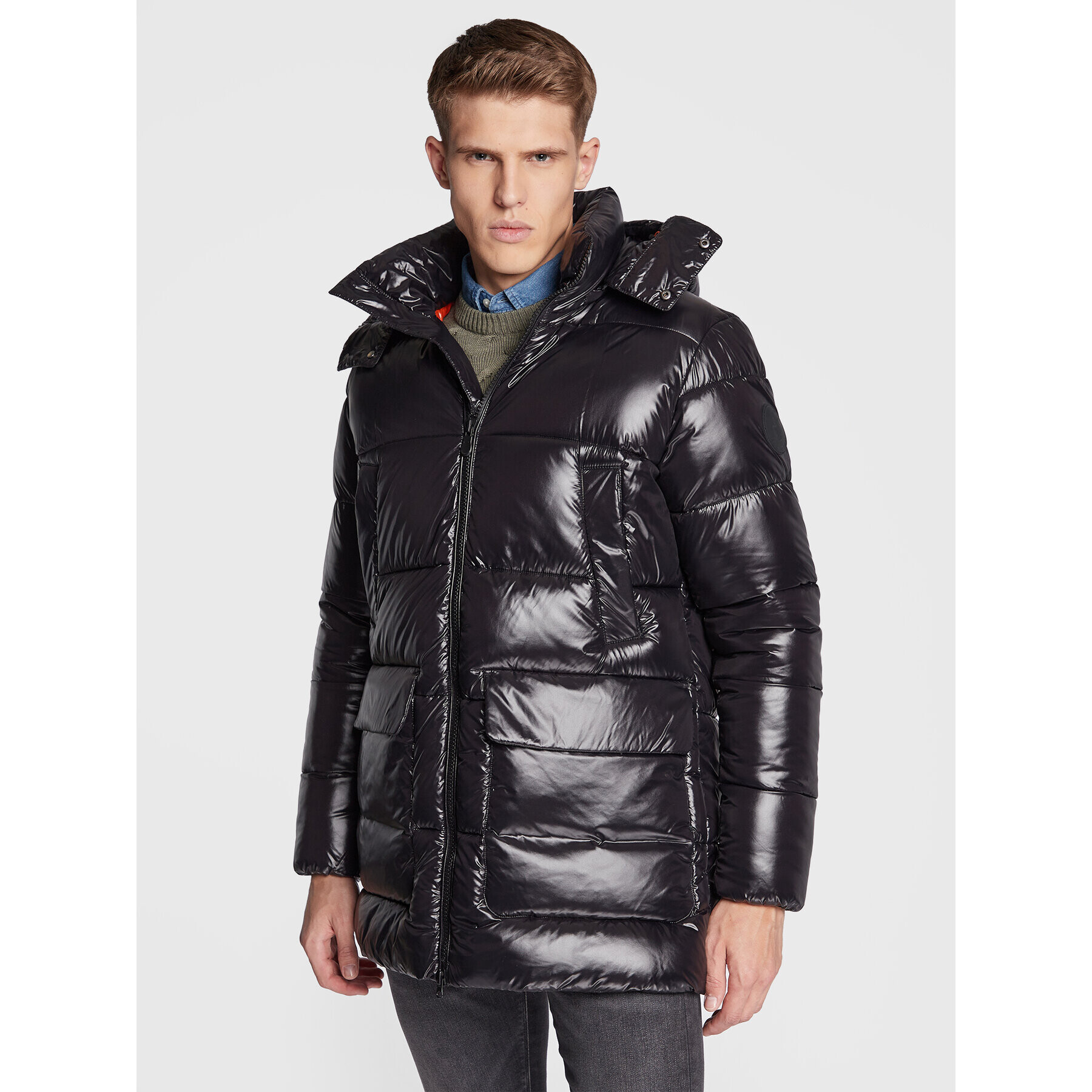 Save The Duck Пухено яке D40292M-LUCK15 Черен Regular Fit - Pepit.bg