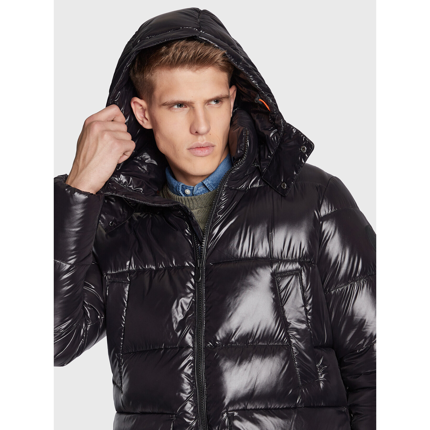 Save The Duck Пухено яке D40292M-LUCK15 Черен Regular Fit - Pepit.bg