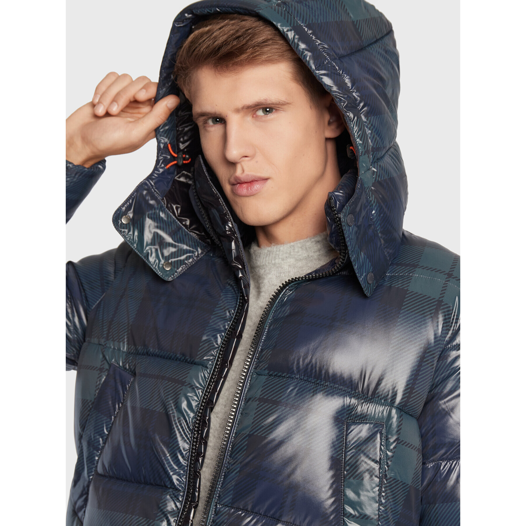 Save The Duck Пухено яке D40292M PUCK15 Тъмносин Regular Fit - Pepit.bg