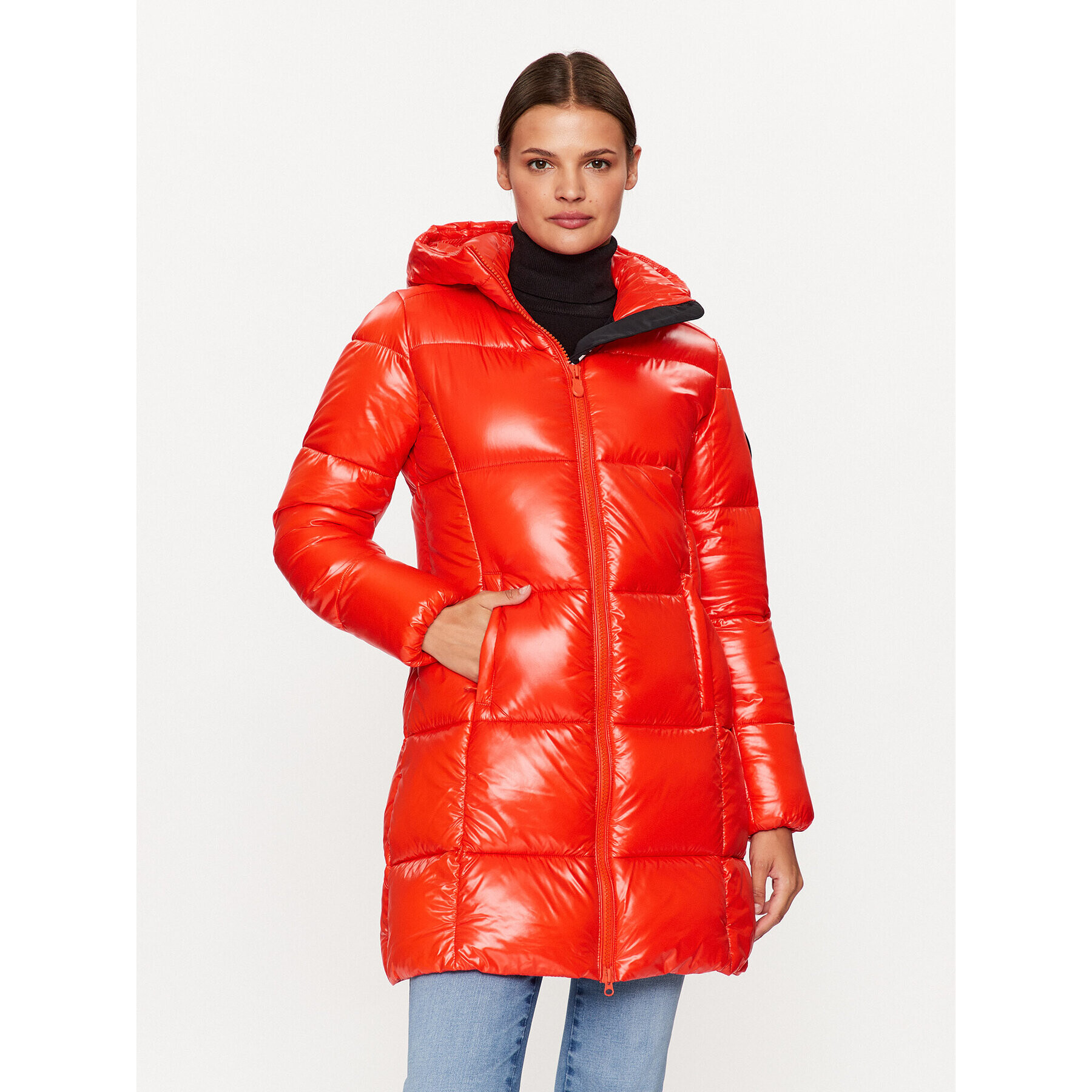 Save The Duck Пухено яке D45650W-LUCK17 Червен Regular Fit - Pepit.bg