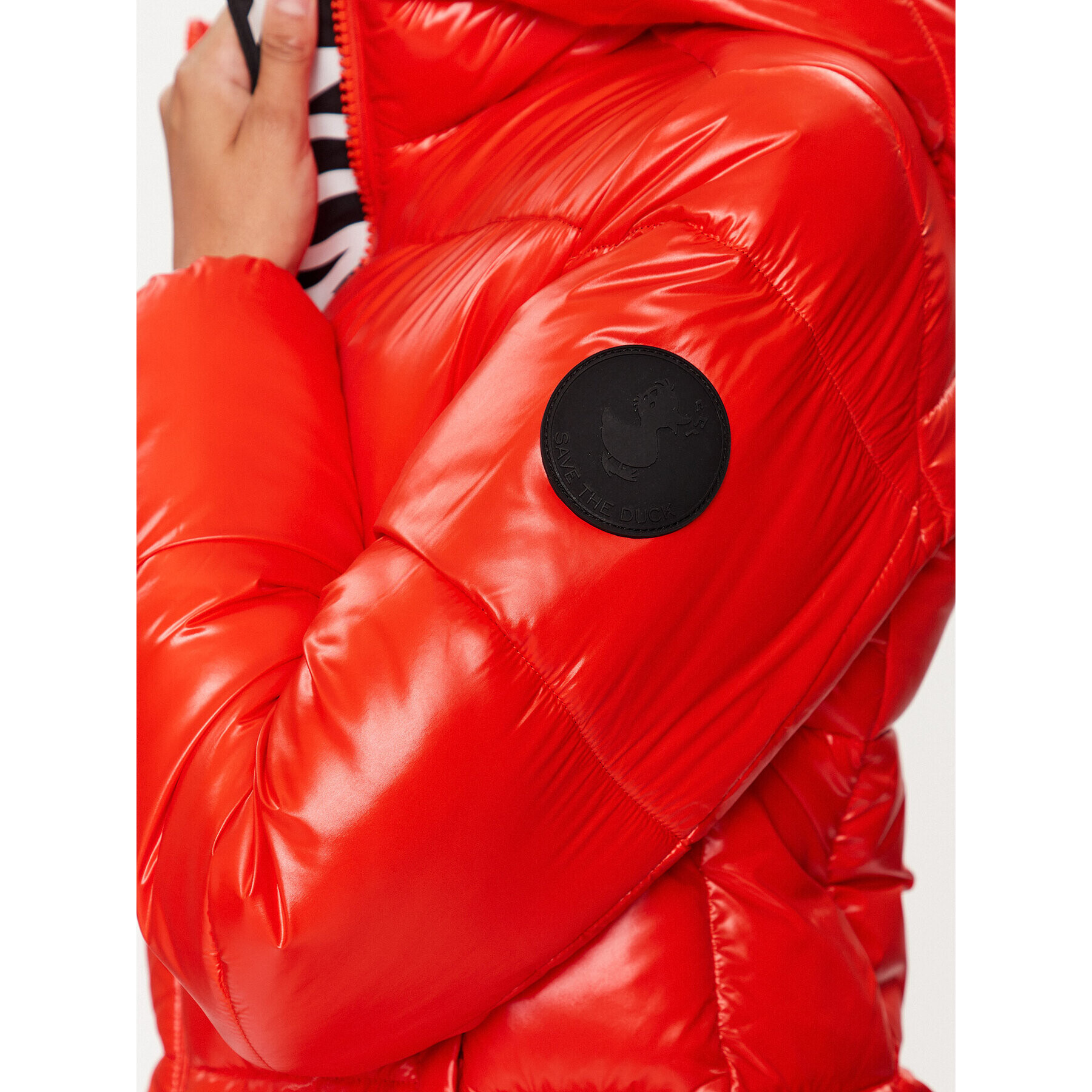 Save The Duck Пухено яке D45650W-LUCK17 Червен Regular Fit - Pepit.bg