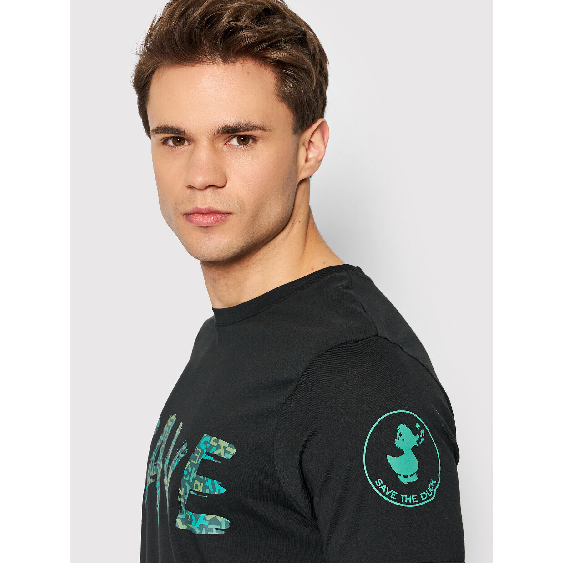 Save The Duck Тишърт DT0695M BESY14 Черен Regular Fit - Pepit.bg