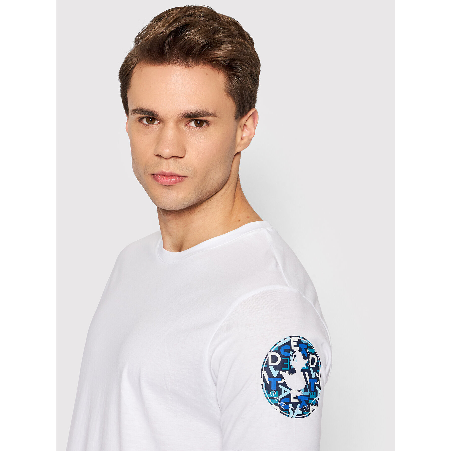 Save The Duck Тишърт DT0698M BESY14 Бял Regular Fit - Pepit.bg