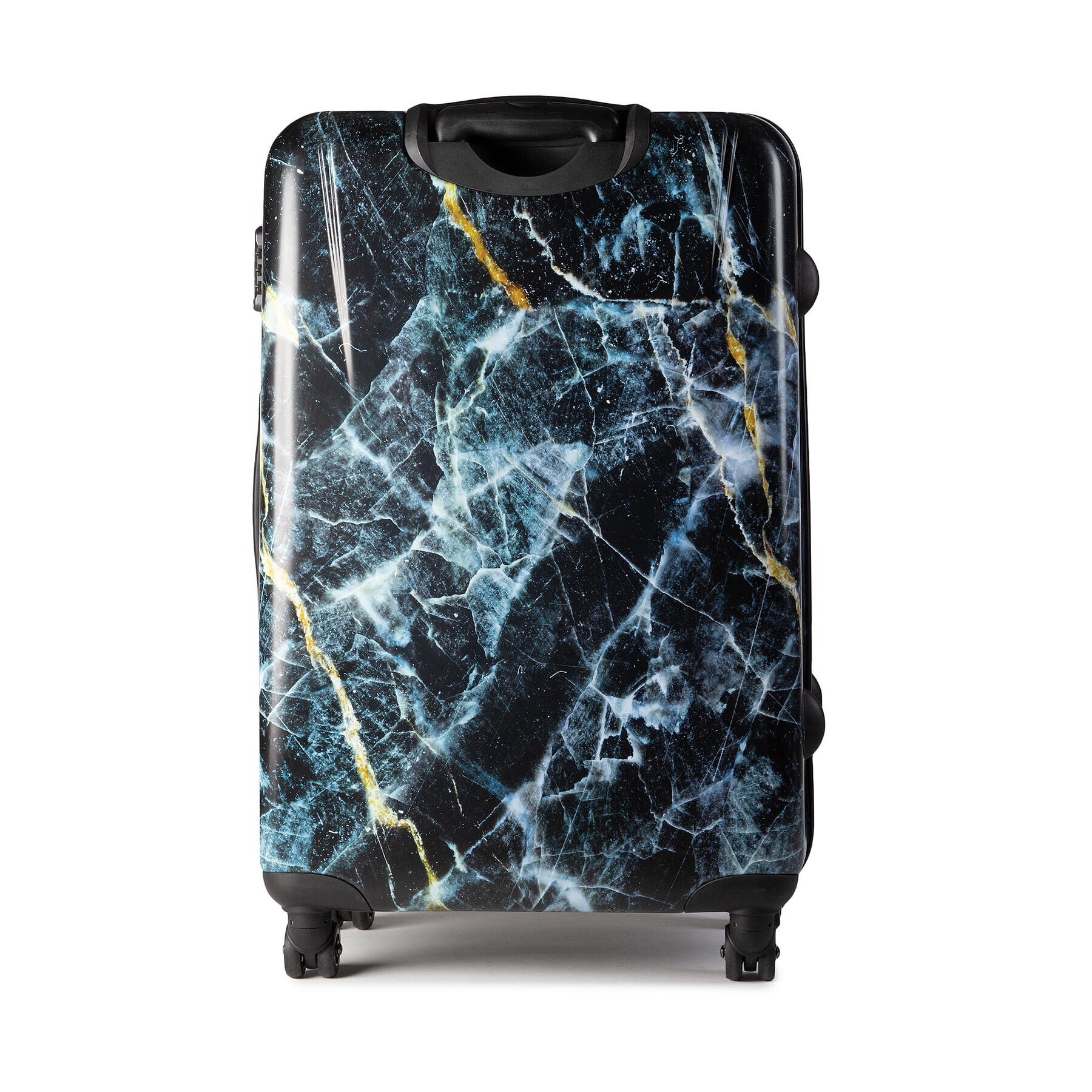 Saxoline Голям твърд куфар Trolley L Marble 1439H0.71.10 Черен - Pepit.bg