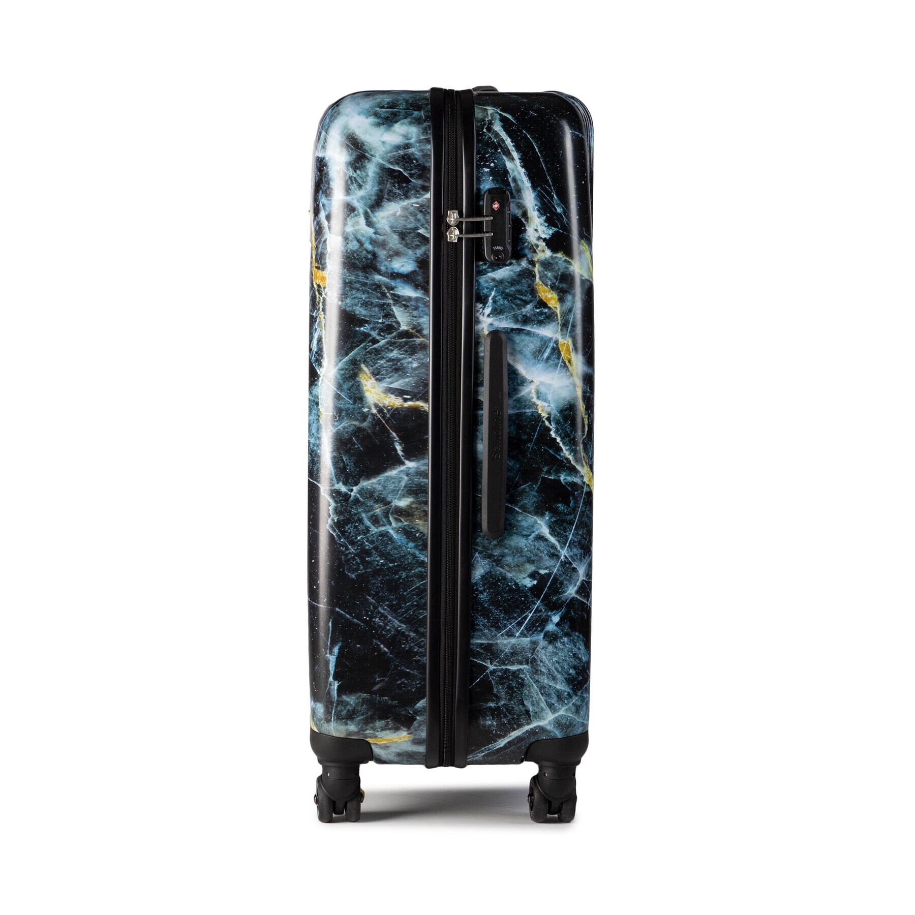 Saxoline Голям твърд куфар Trolley L Marble 1439H0.71.10 Черен - Pepit.bg