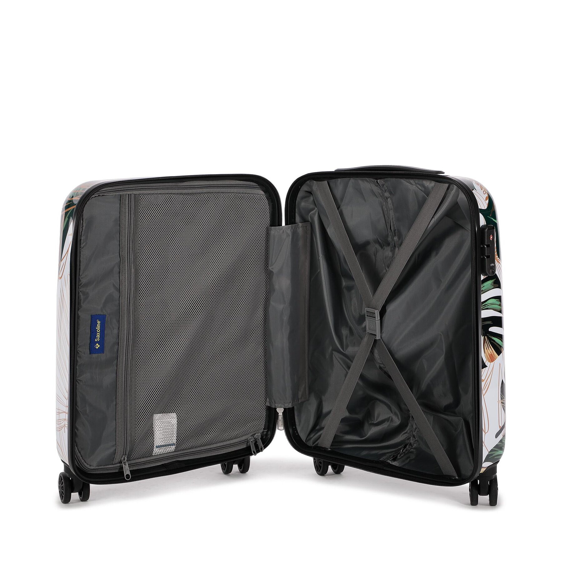 Saxoline Малък твърд куфар Trolley Assorted 1416H0.49.10 Бял - Pepit.bg
