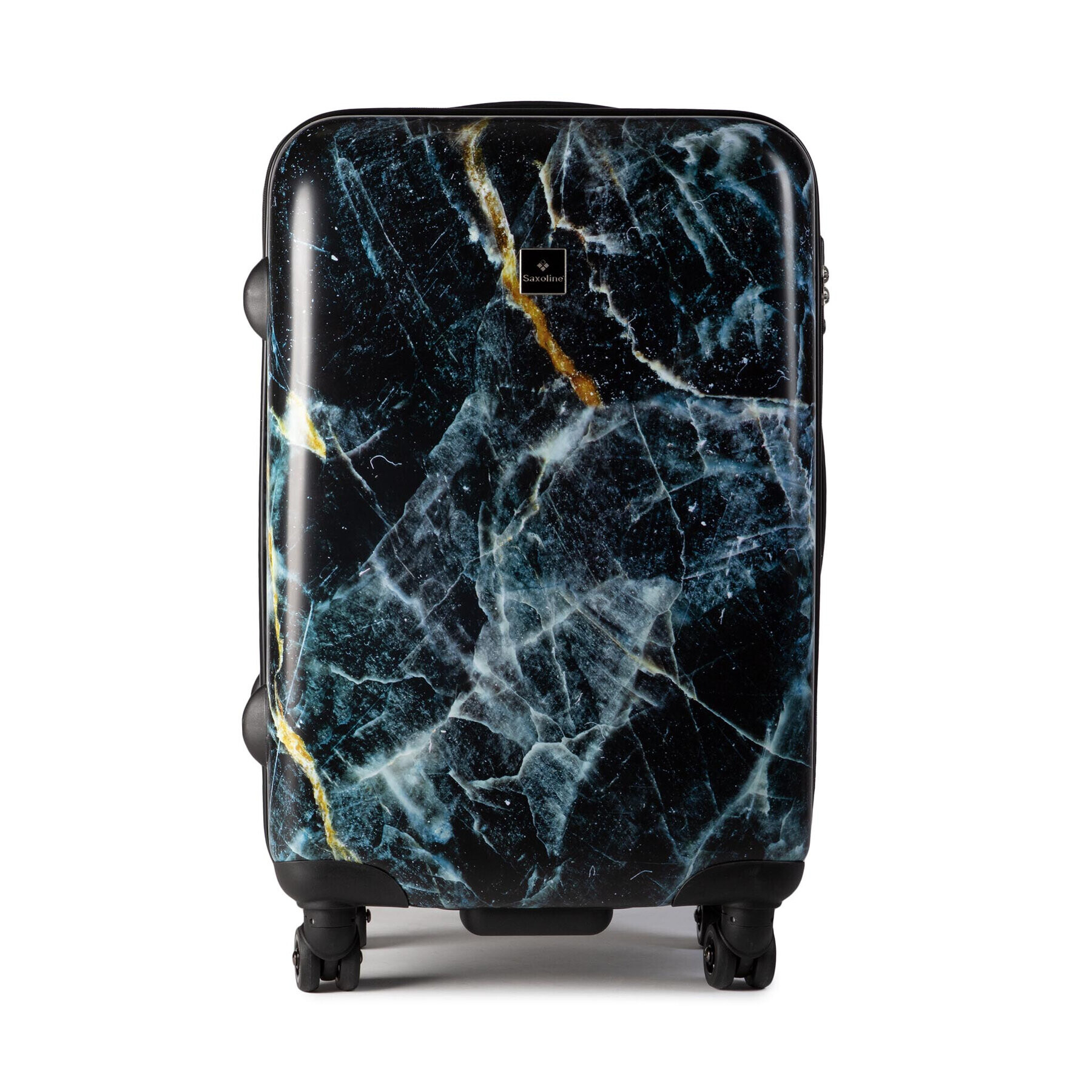 Saxoline Среден твърд куфар Marble 1439H0.60.10 Черен - Pepit.bg