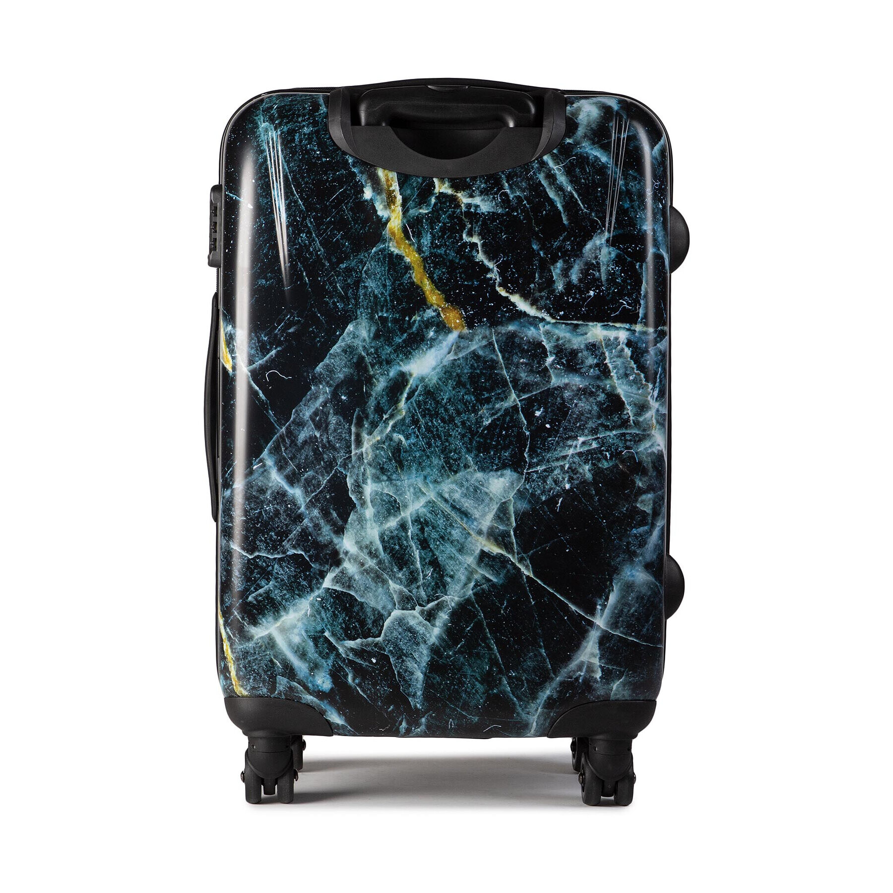 Saxoline Среден твърд куфар Marble 1439H0.60.10 Черен - Pepit.bg