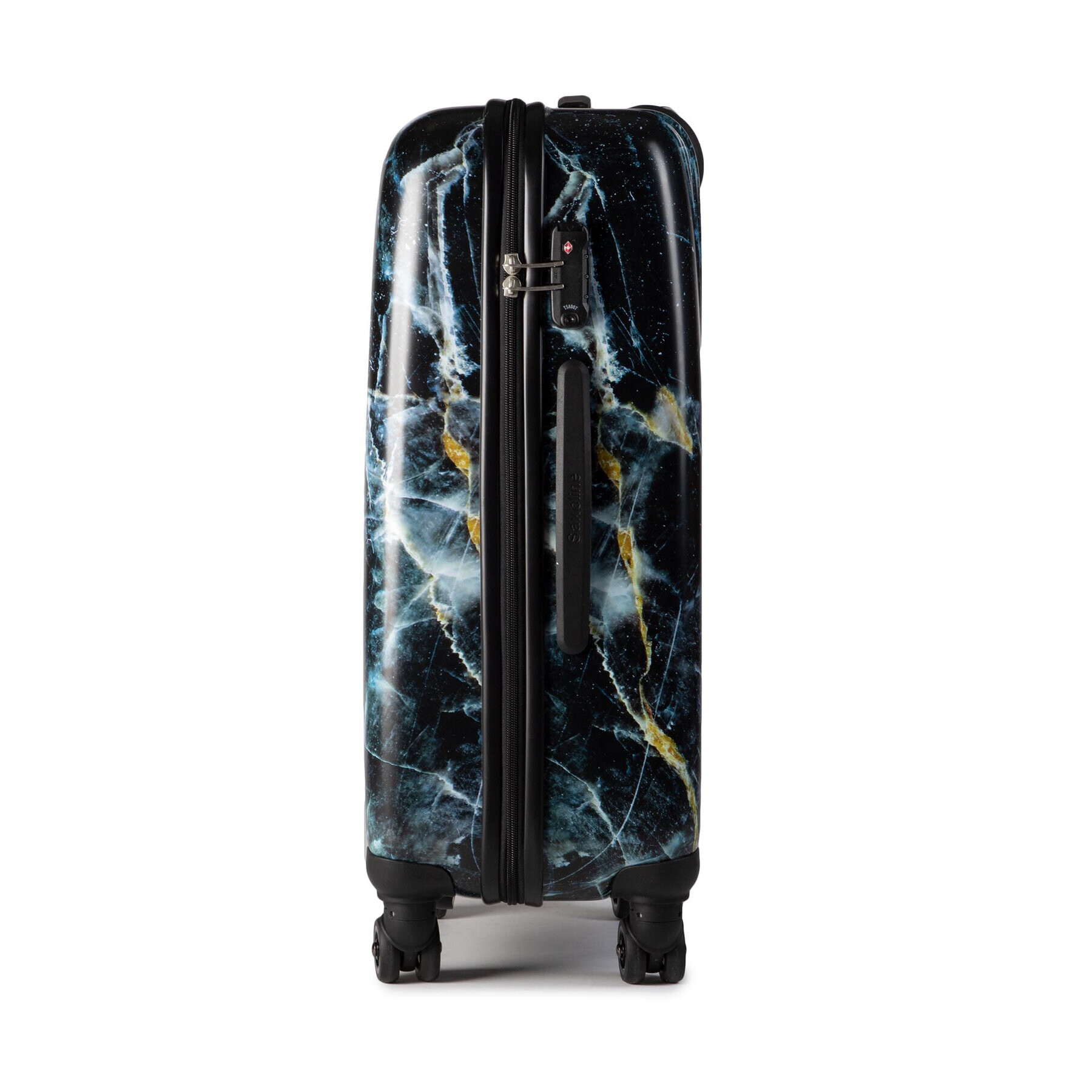 Saxoline Среден твърд куфар Marble 1439H0.60.10 Черен - Pepit.bg