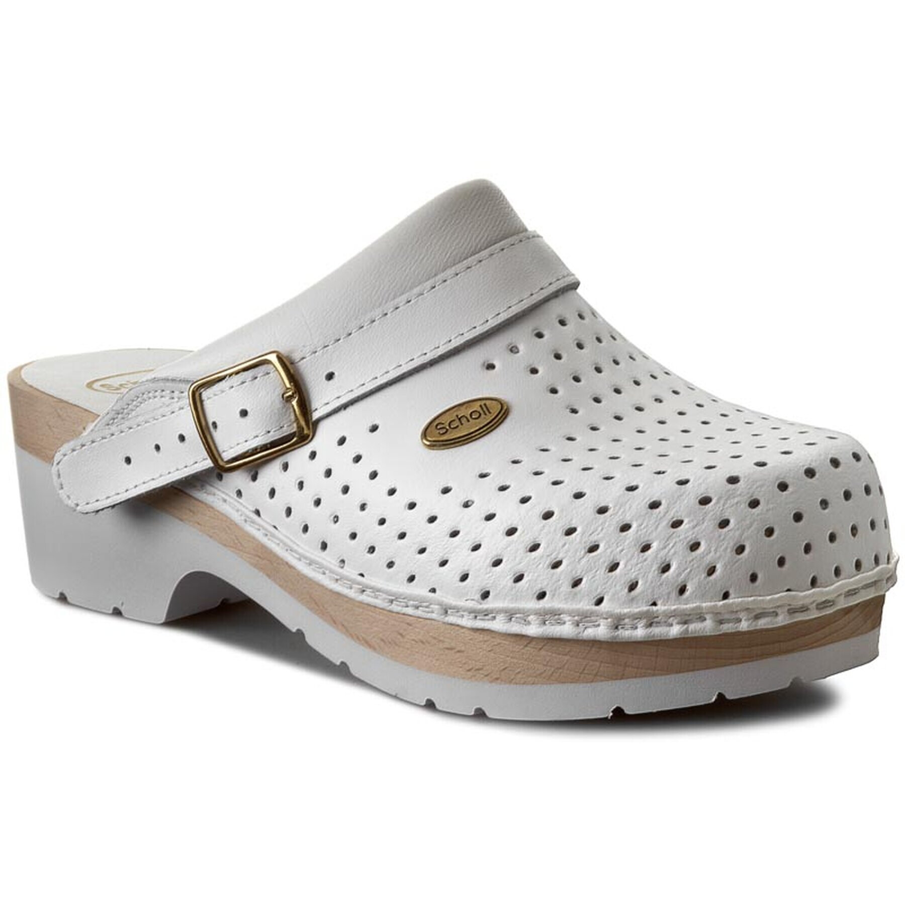 Scholl Чехли Clog S/Comf.B/S Ce F20176 1065 360 Бял - Pepit.bg