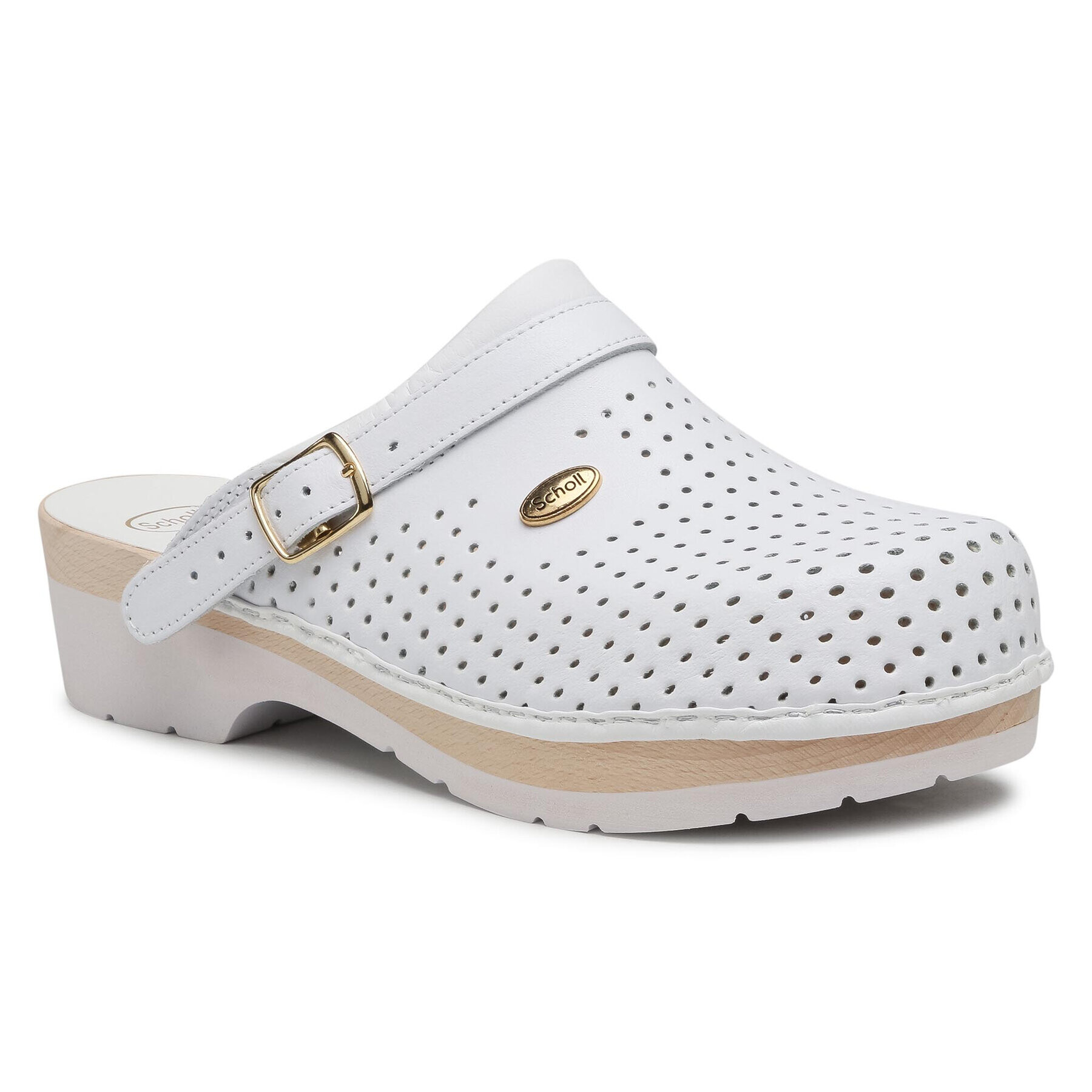 Scholl Сабо M20078 CLOG 1065 Бял - Pepit.bg