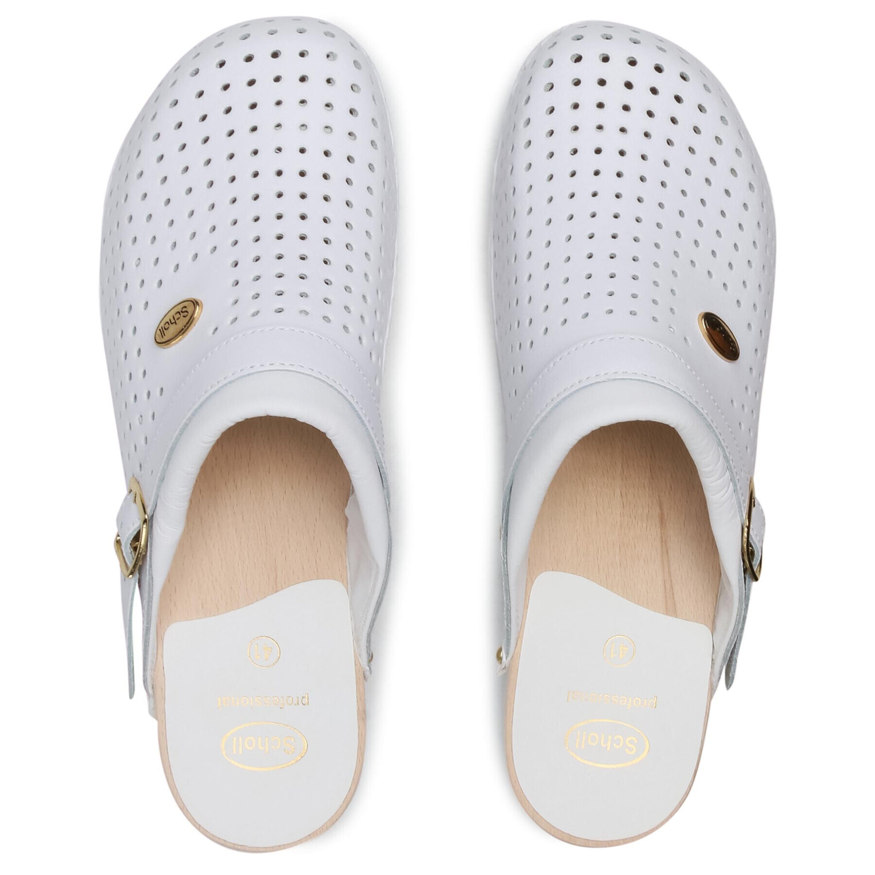 Scholl Сабо M20078 CLOG 1065 Бял - Pepit.bg