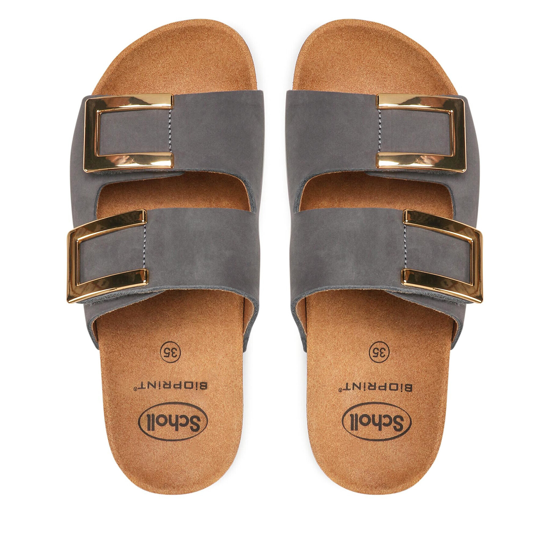 Scholl Чехли Monterey 2 Straps MF29843 1601350 Сив - Pepit.bg