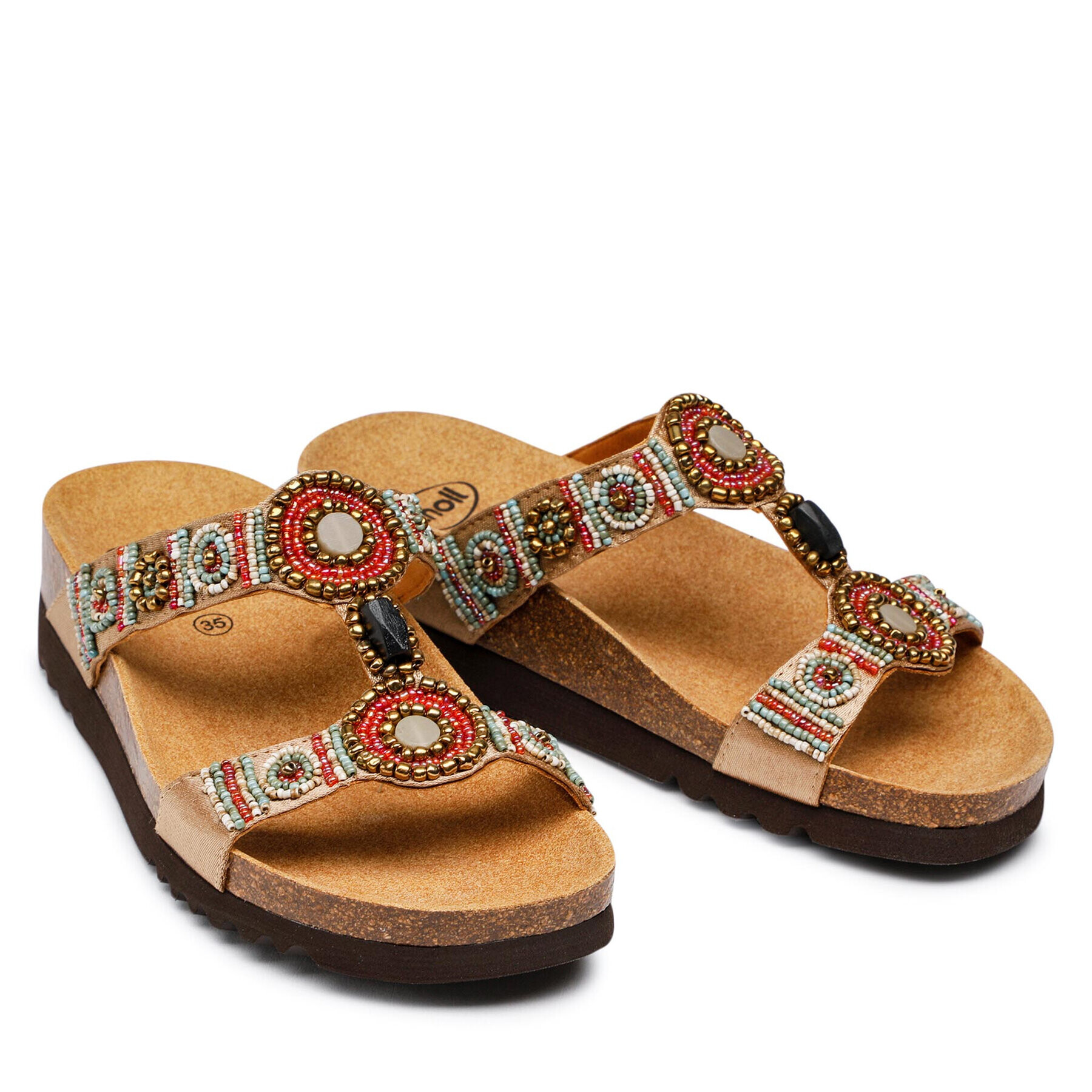 Scholl Чехли New Bogota MF26607 Бежов - Pepit.bg