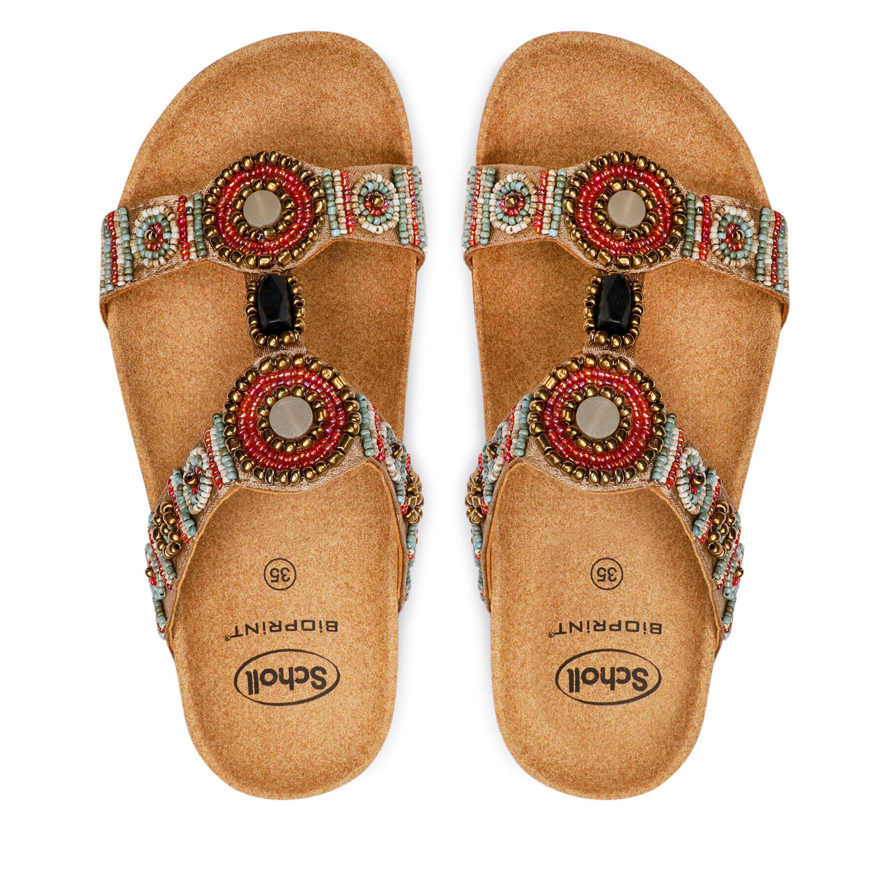 Scholl Чехли New Bogota MF26607 Бежов - Pepit.bg