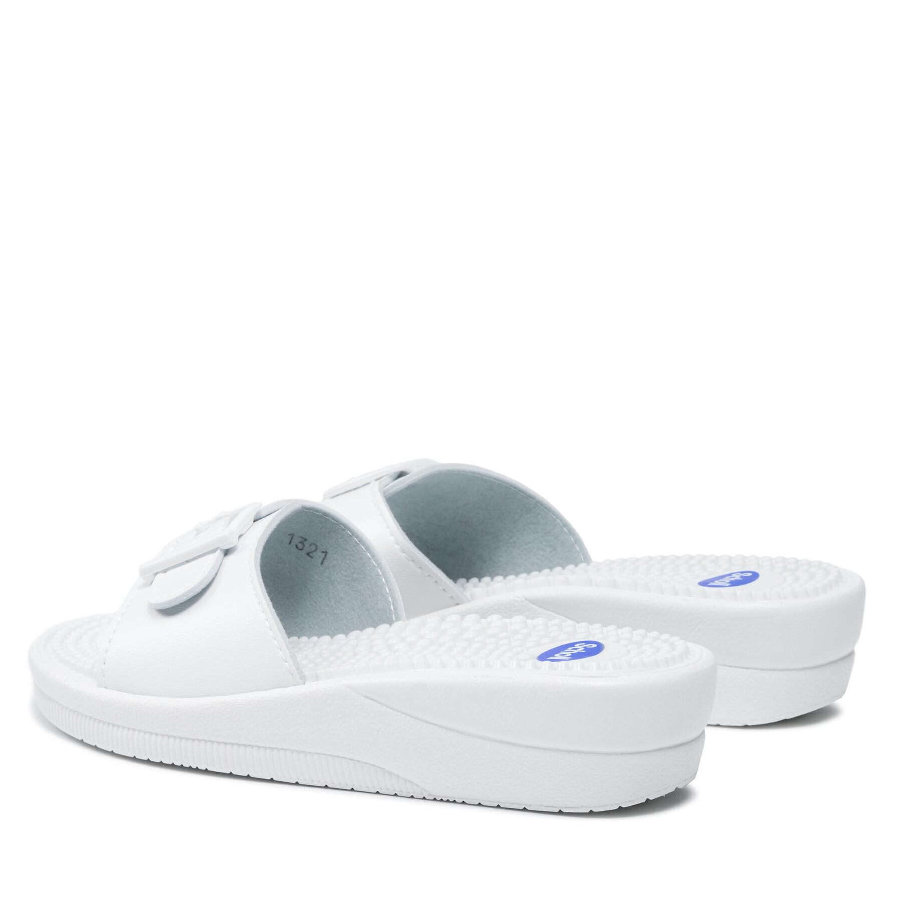 Scholl Чехли New Massage 1065 F20054 Бял - Pepit.bg