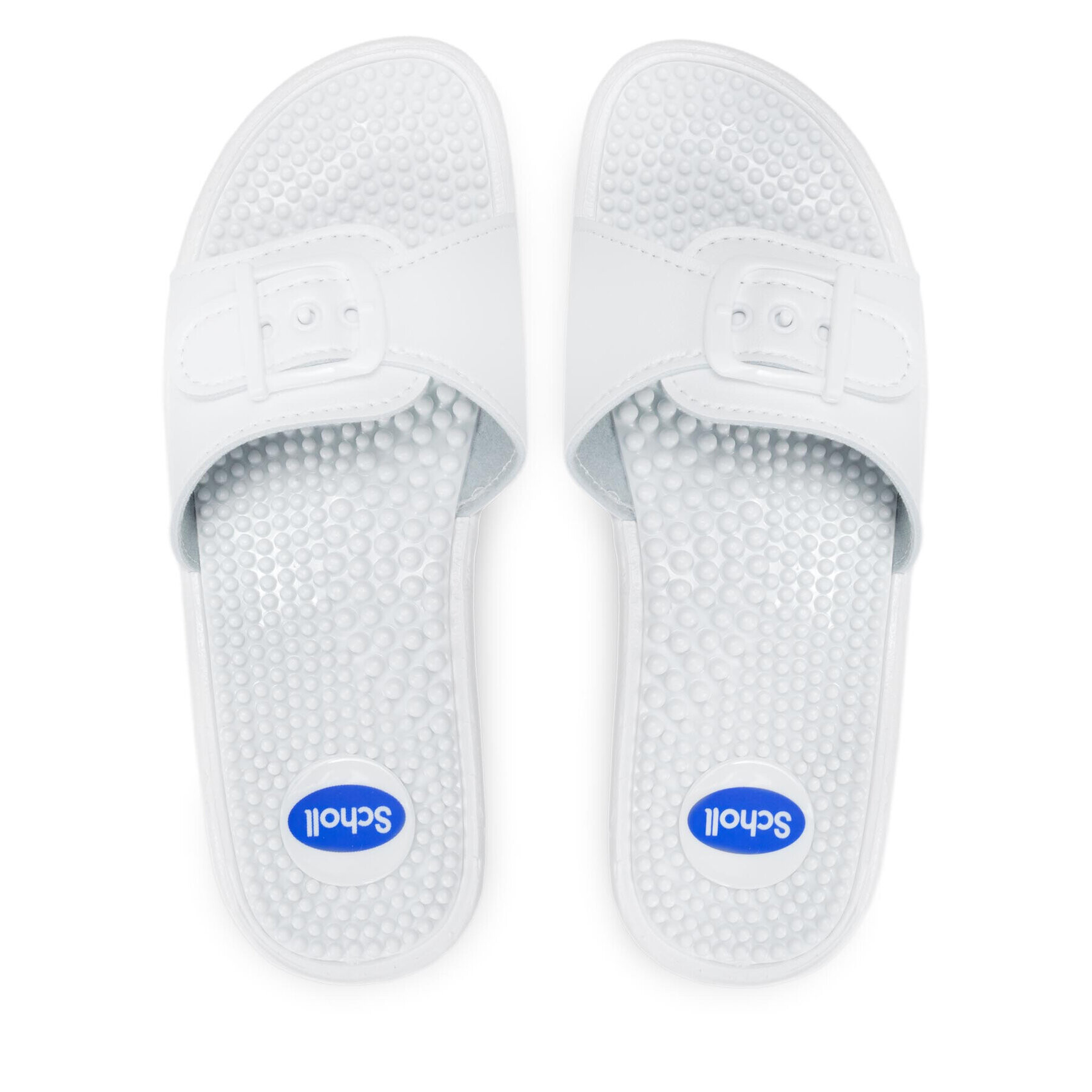 Scholl Чехли New Massage 1065 F20054 Бял - Pepit.bg