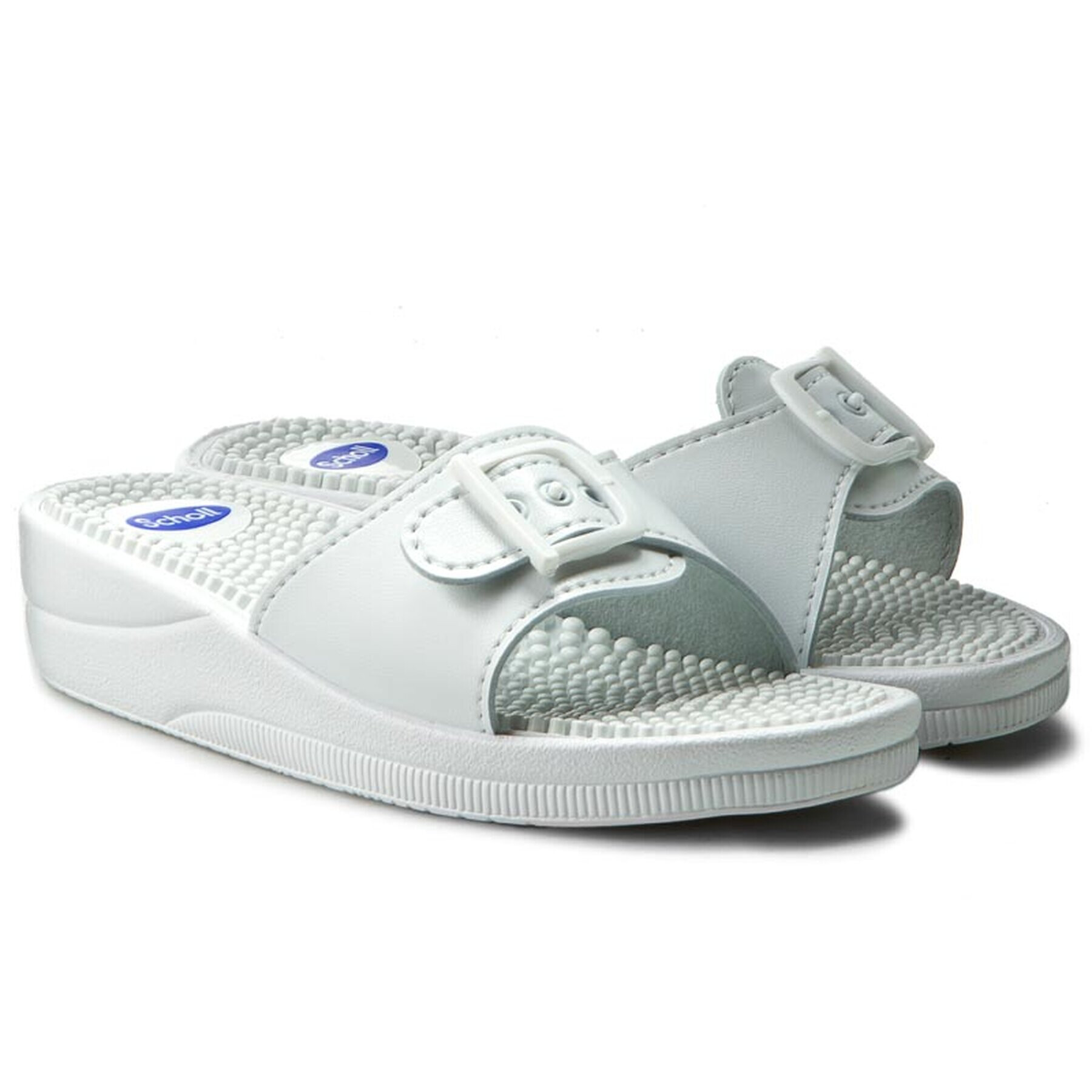 Scholl Чехли New Massage F20054 1065 360 Бял - Pepit.bg