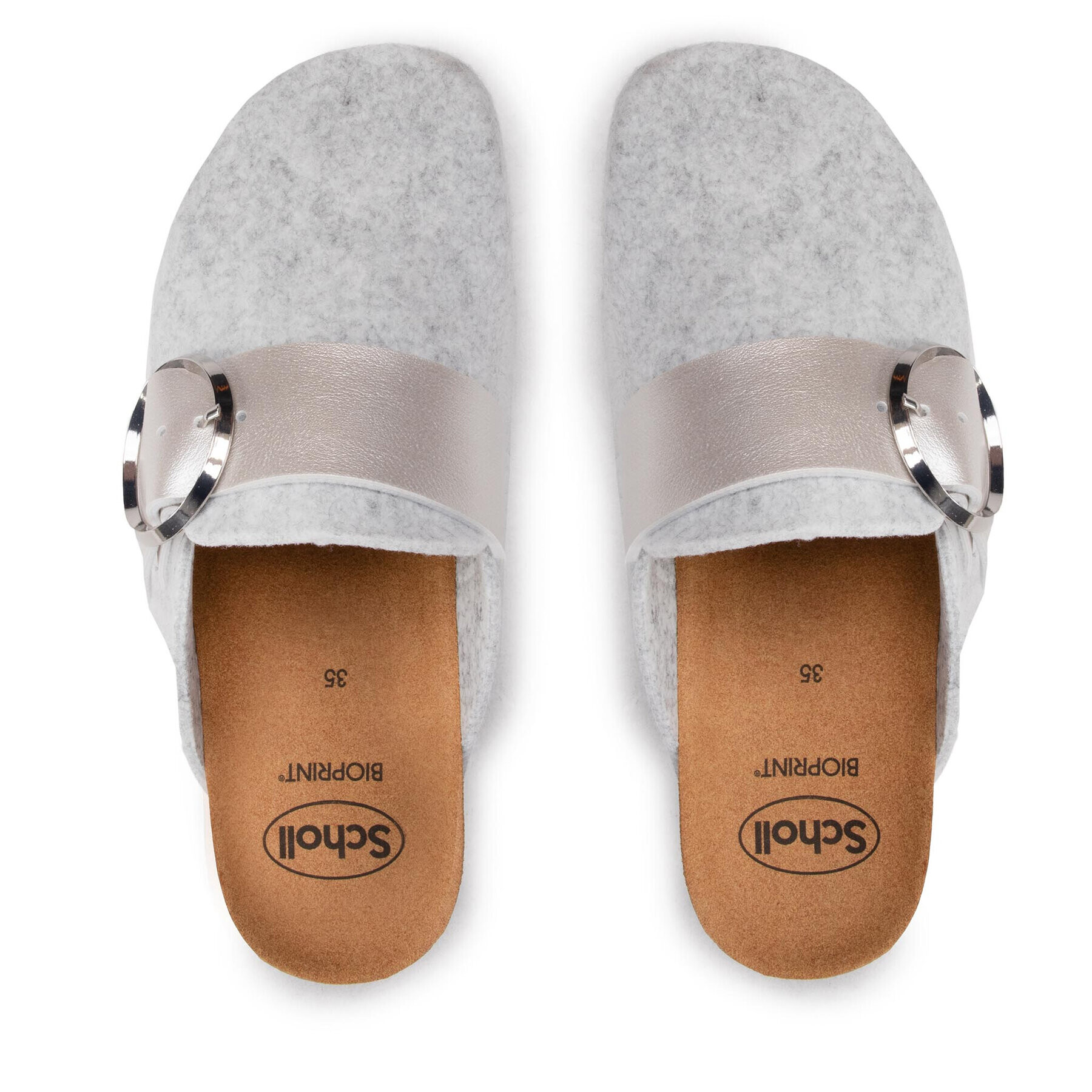 Scholl Пантофи Amalfi Clog MF30129 1070 Сив - Pepit.bg