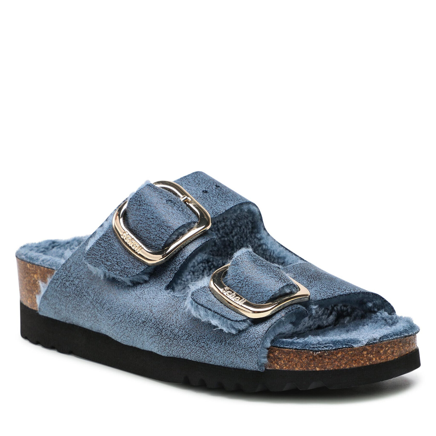 Scholl Пантофи Ilary Fluffy F29534 1007 350 Син - Pepit.bg