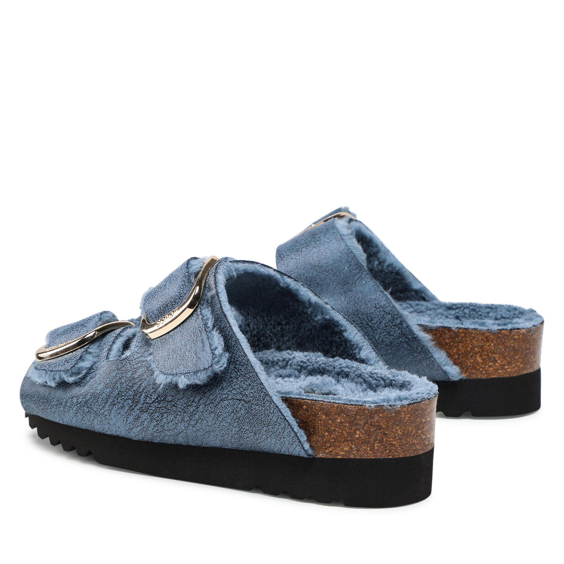 Scholl Пантофи Ilary Fluffy F29534 1007 350 Син - Pepit.bg