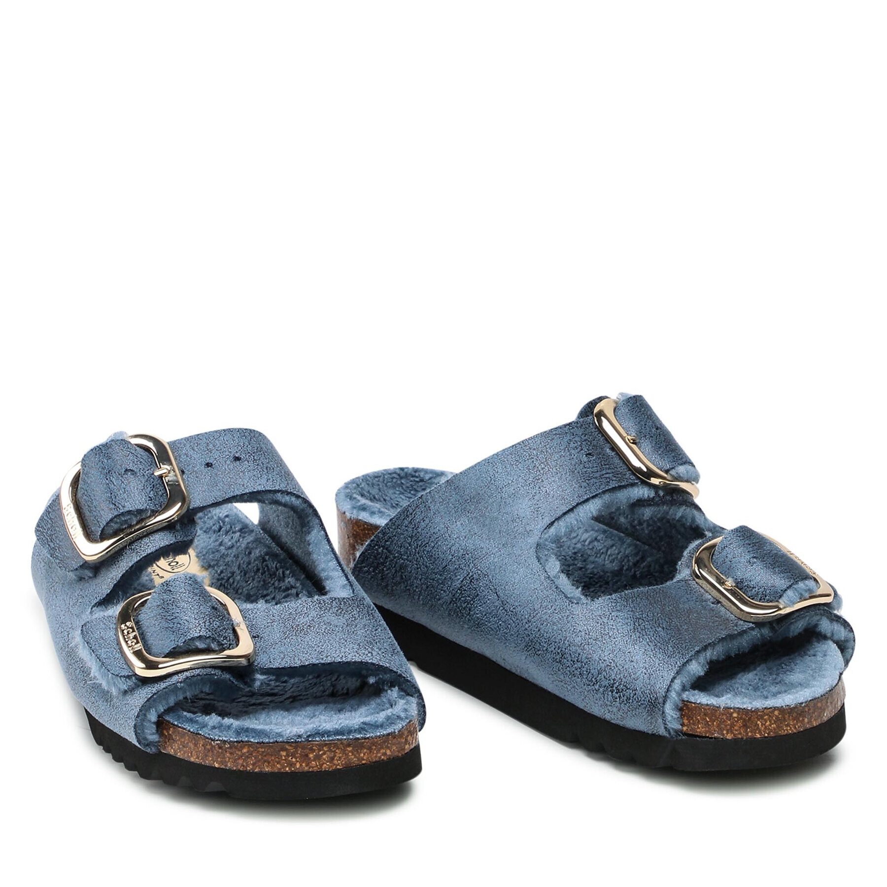 Scholl Пантофи Ilary Fluffy F29534 1007 350 Син - Pepit.bg
