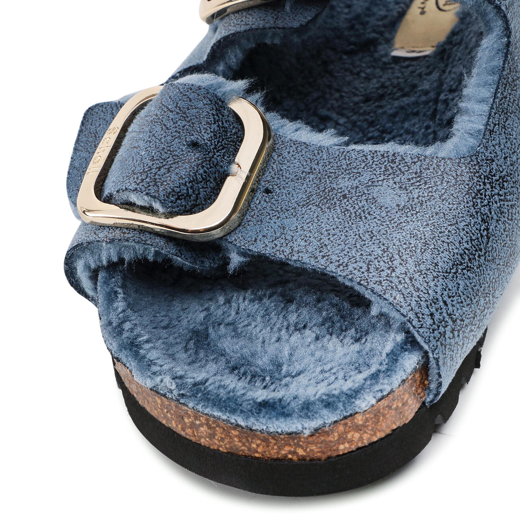 Scholl Пантофи Ilary Fluffy F29534 1007 350 Син - Pepit.bg
