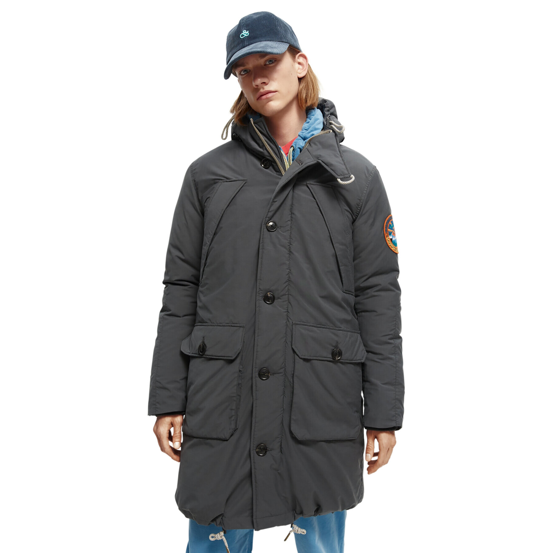 Scotch & Soda Парка 169114 Сив Regular Fit - Pepit.bg