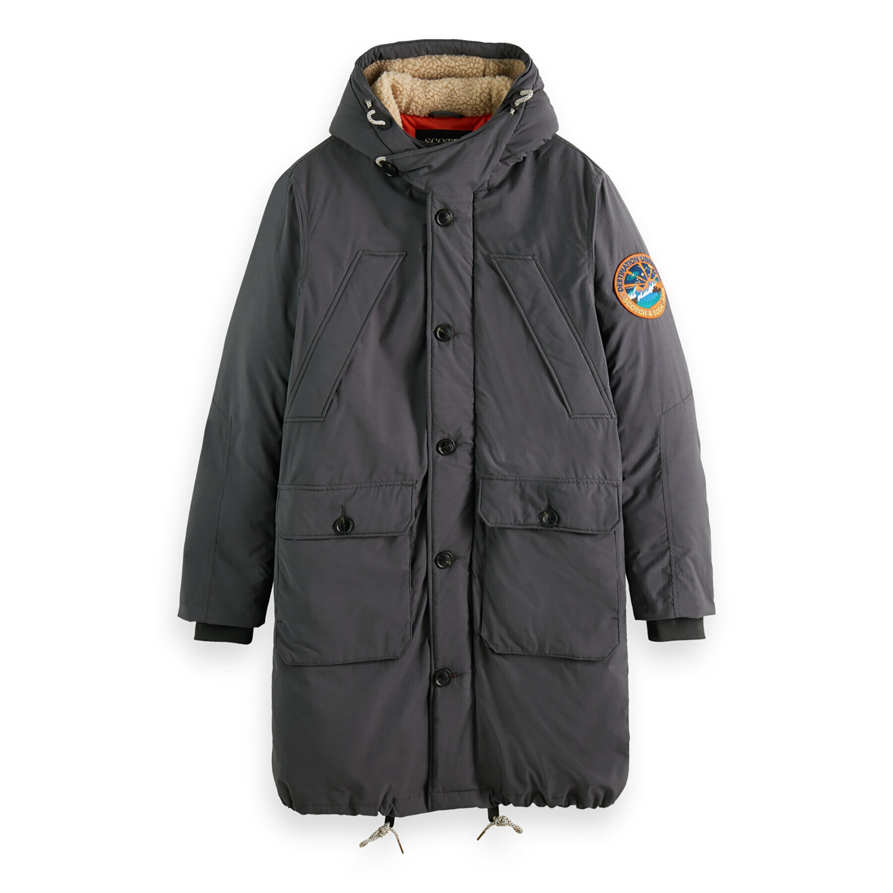 Scotch & Soda Парка 169114 Сив Regular Fit - Pepit.bg