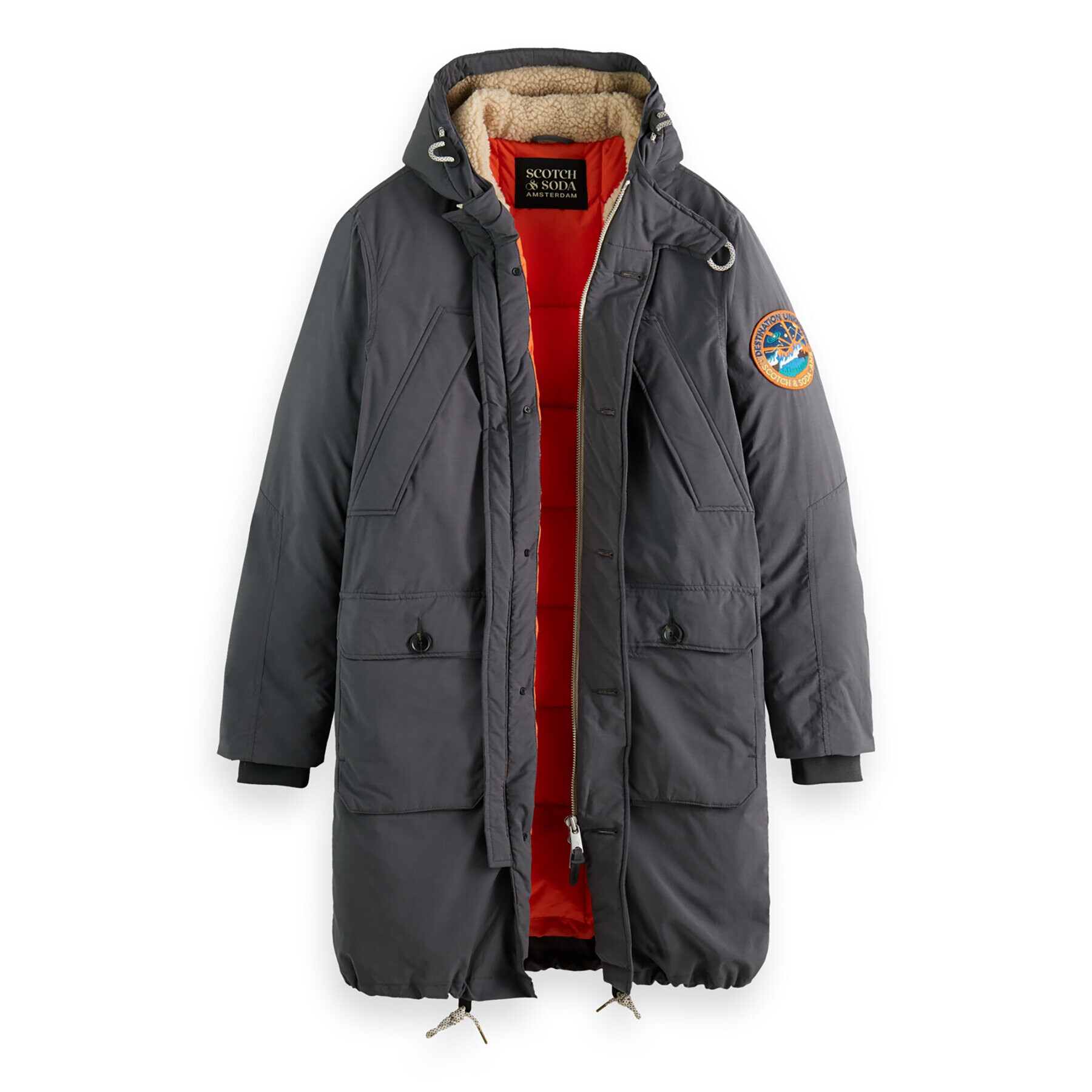 Scotch & Soda Парка 169114 Сив Regular Fit - Pepit.bg