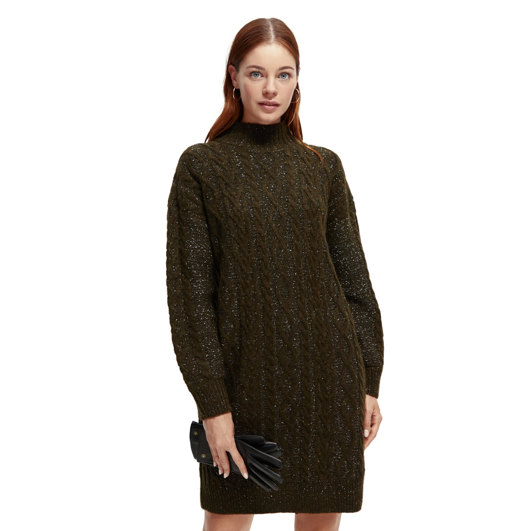 Scotch & Soda Плетена рокля 169560 Зелен Regular Fit - Pepit.bg
